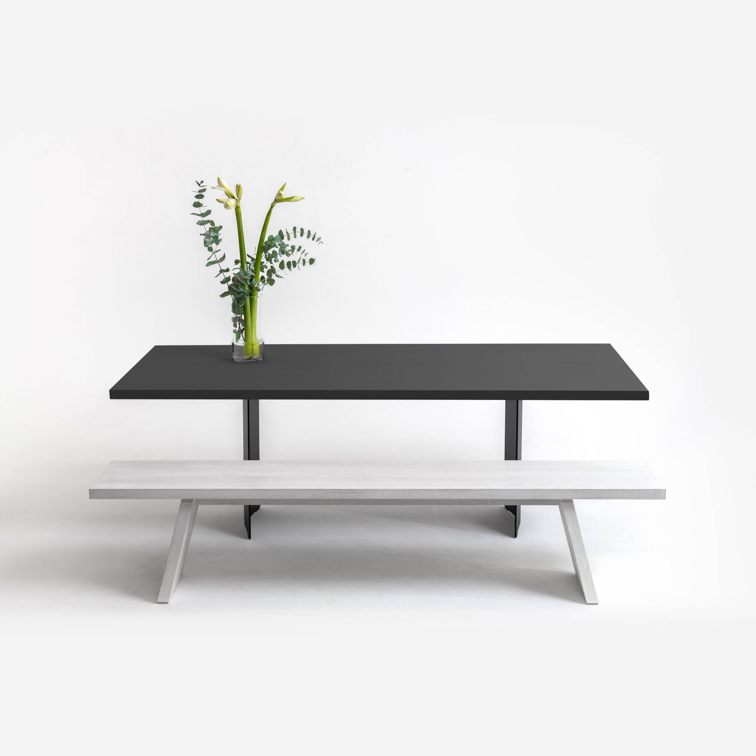 FORM EXCLUSIV // KUNO - TISCH | FENIX | SCHWARZ  - SCHWARZ - 240CM X 100CM X 4CM - SINGLE BLACK