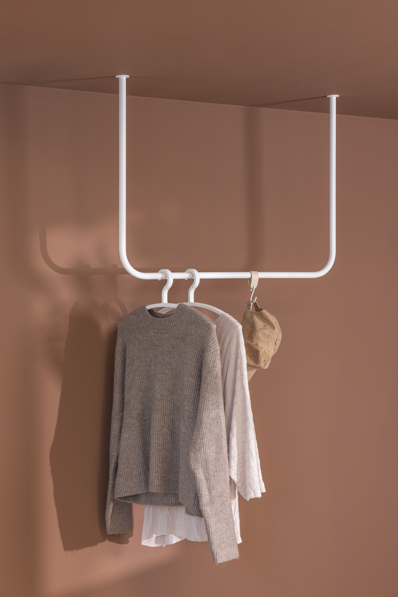 METALLBUDE // ENIO - CLOTHES RAIL | WHITE | ROUND | 60x80