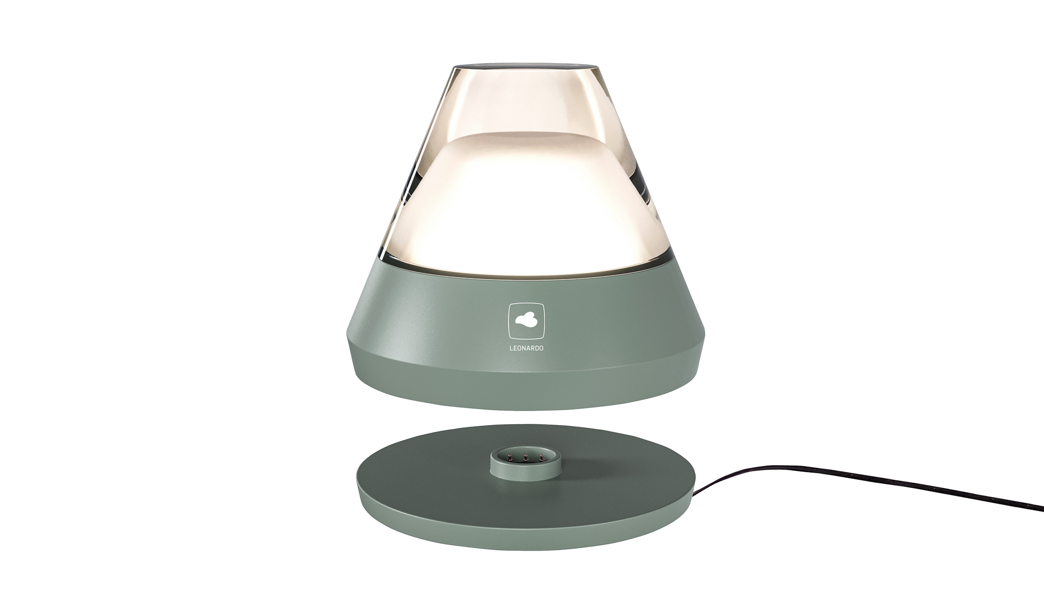 LEONARDO // SALERNO - BATTERY-POWERED TABLE LAMP | OLIVE GREEN