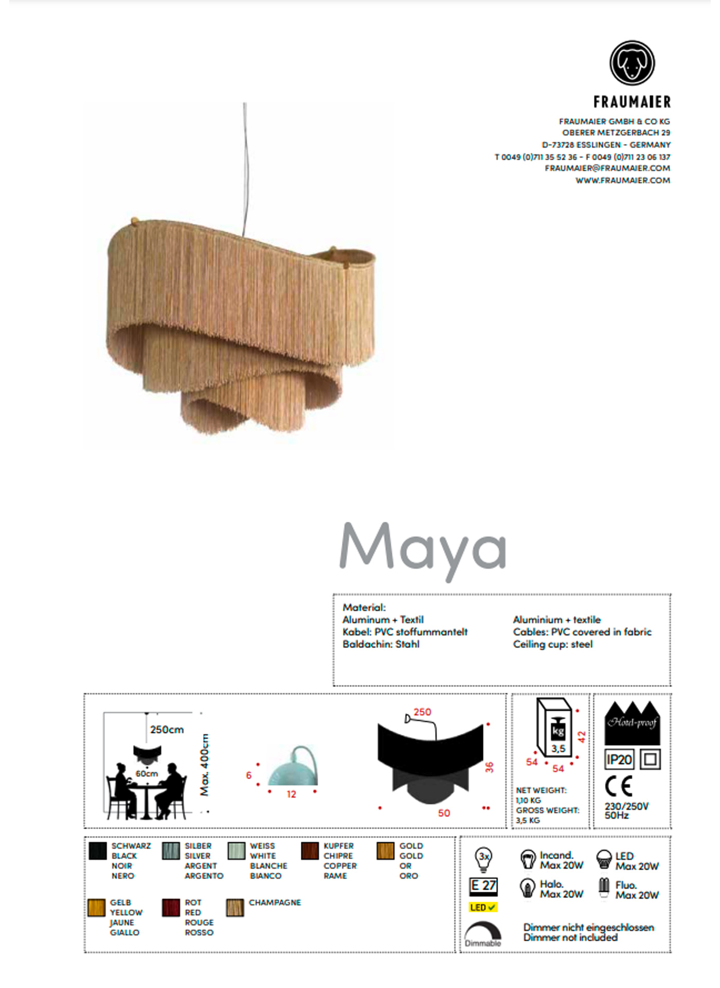 frauMaier // Maya floor - Floor lamp, white