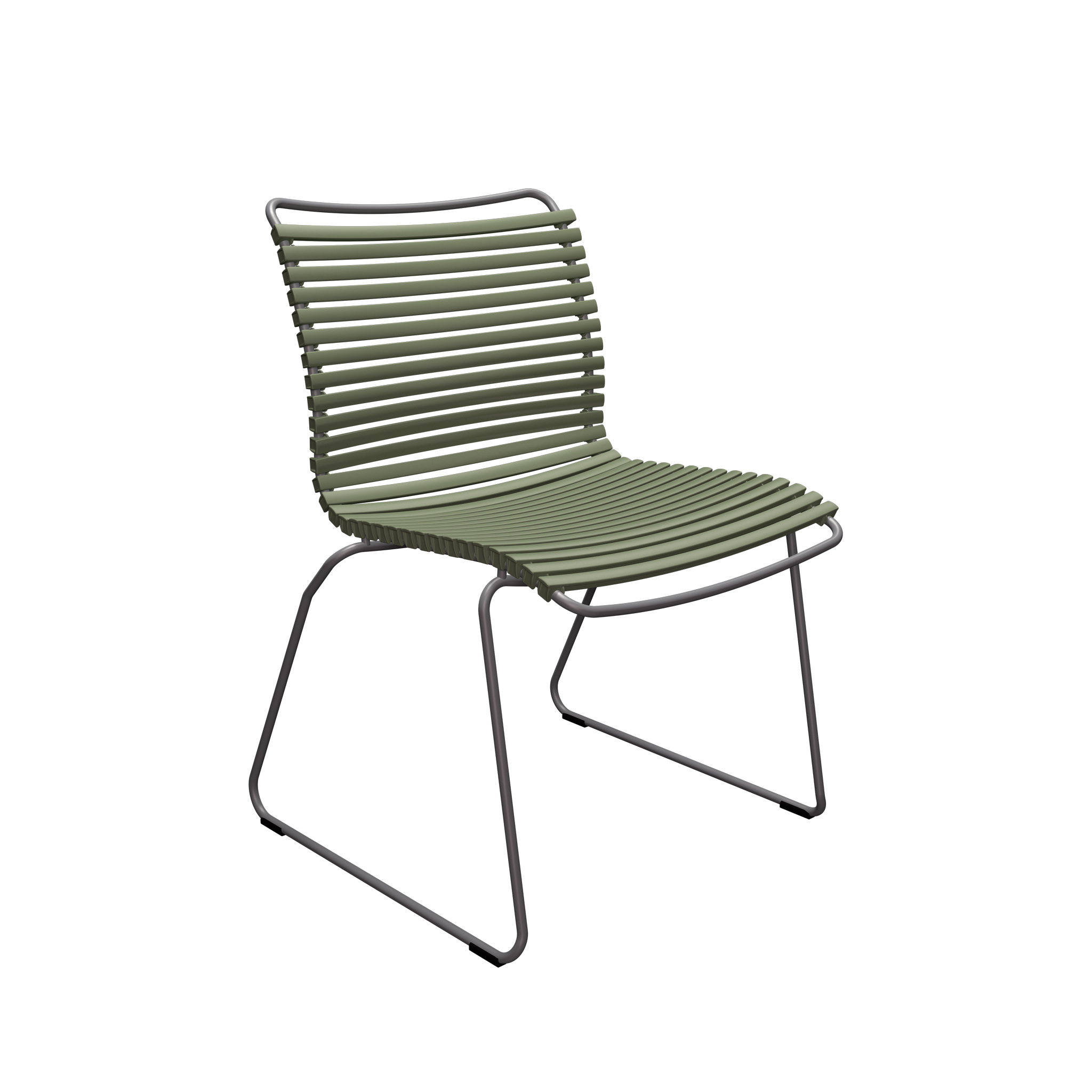 Houe // CLICK Dining Chair - garden chair without armrests, olive green