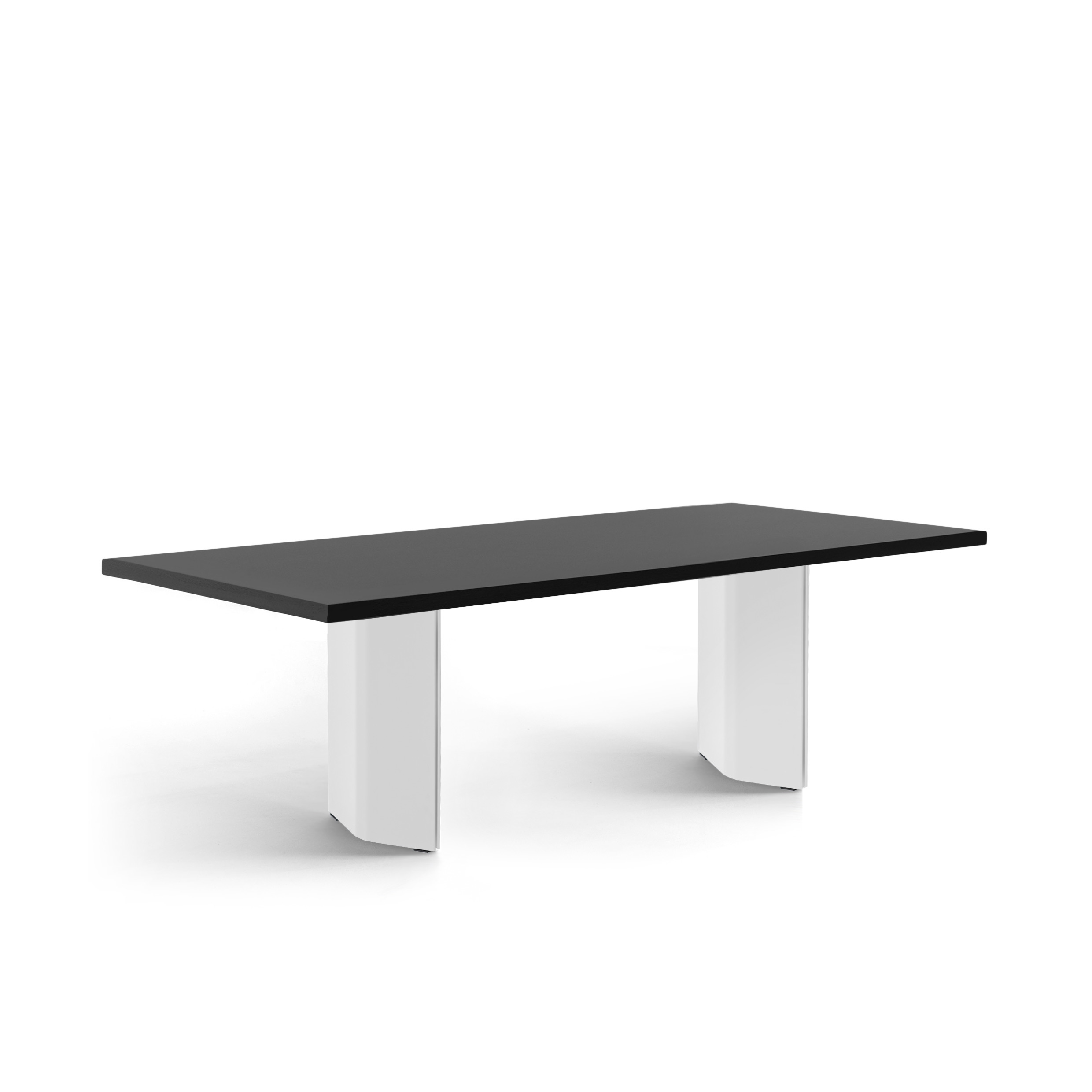 FORM EXCLUSIVE // KUNO - TABLE | FENIX | BLACK - DOUBLE WHITE - 220CM X 100CM X 4CM - BLACK
