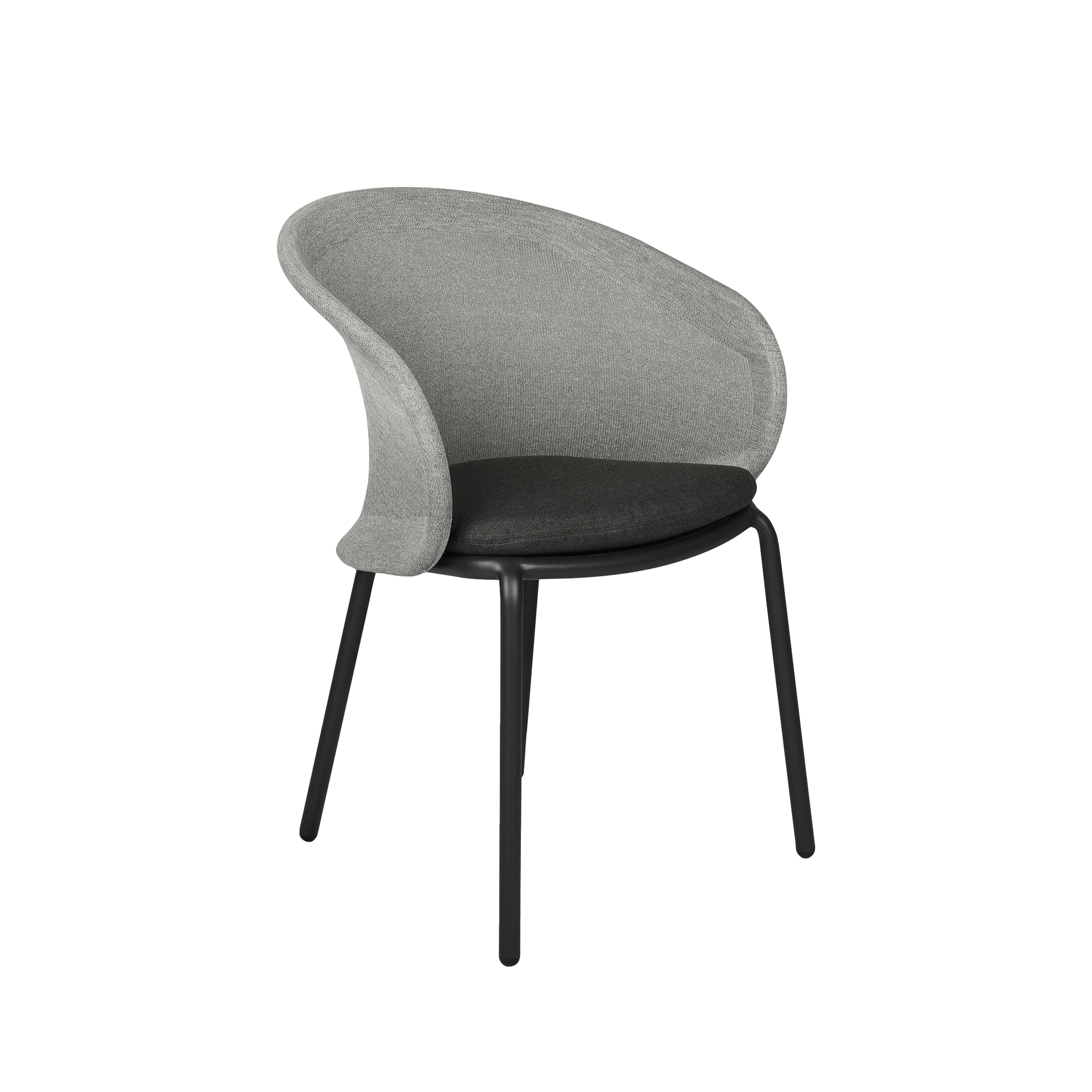 MINDO // MINDO 114 DINING CHAIR - DARK GRAY | LIGHT GREY