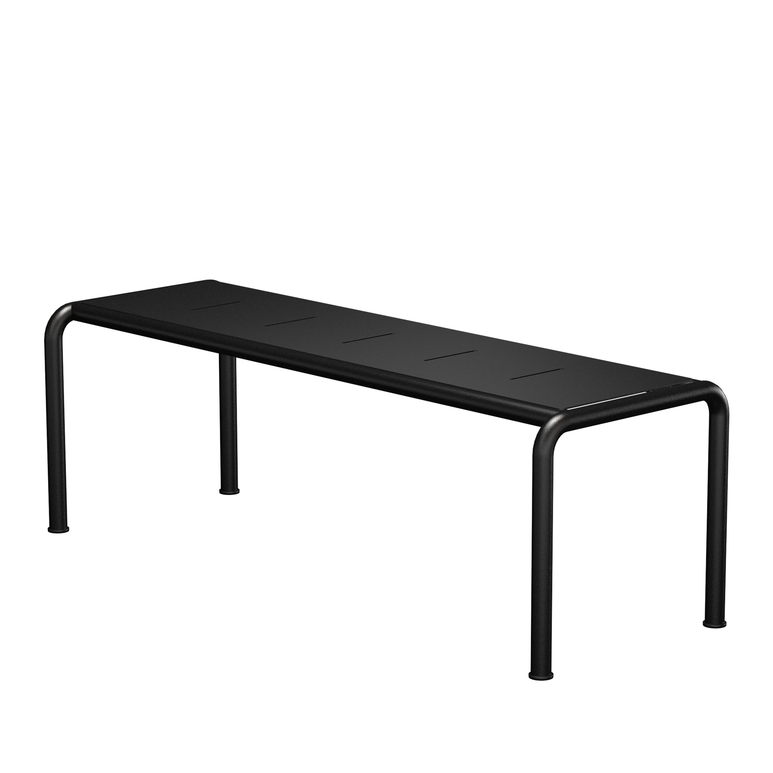 Houe // AVANTI Bench - Garden bench, 130cm, seat black aluminum, frame black