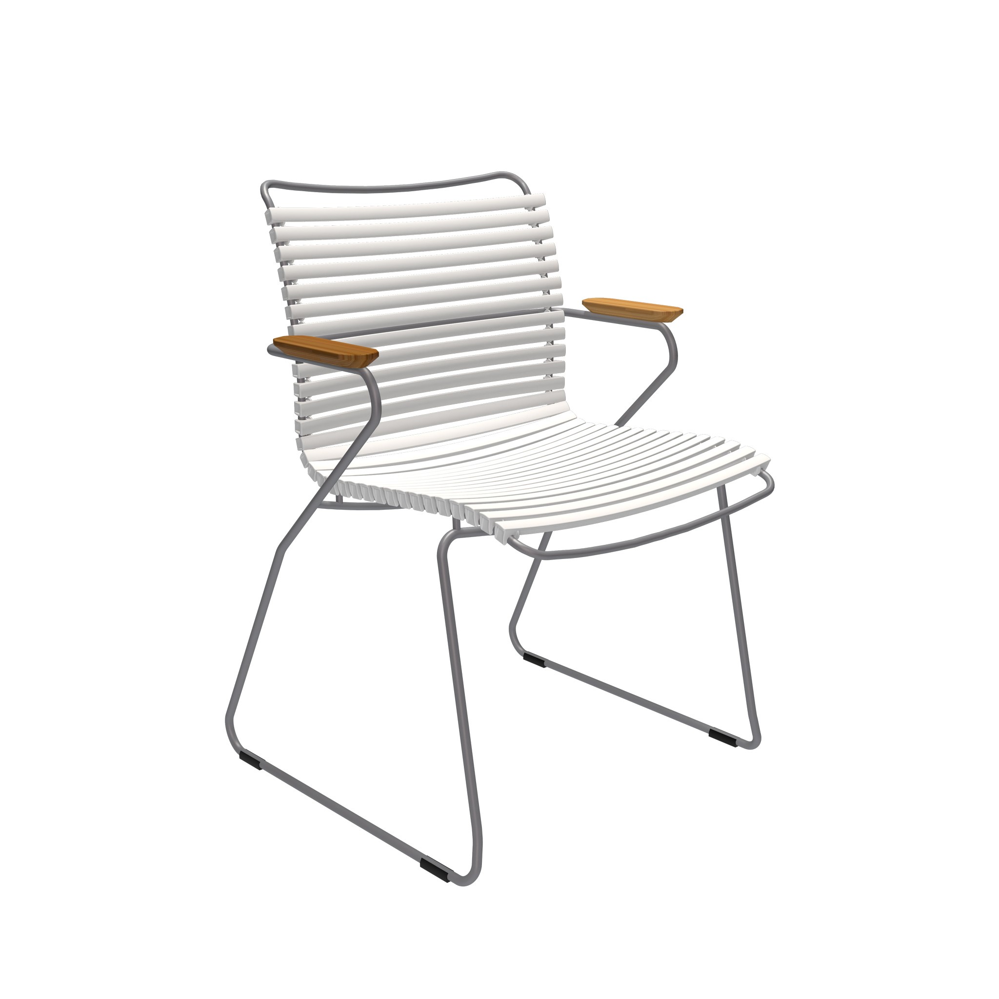 Houe // CLICK Dining Chair - garden chair with armrest, muted white