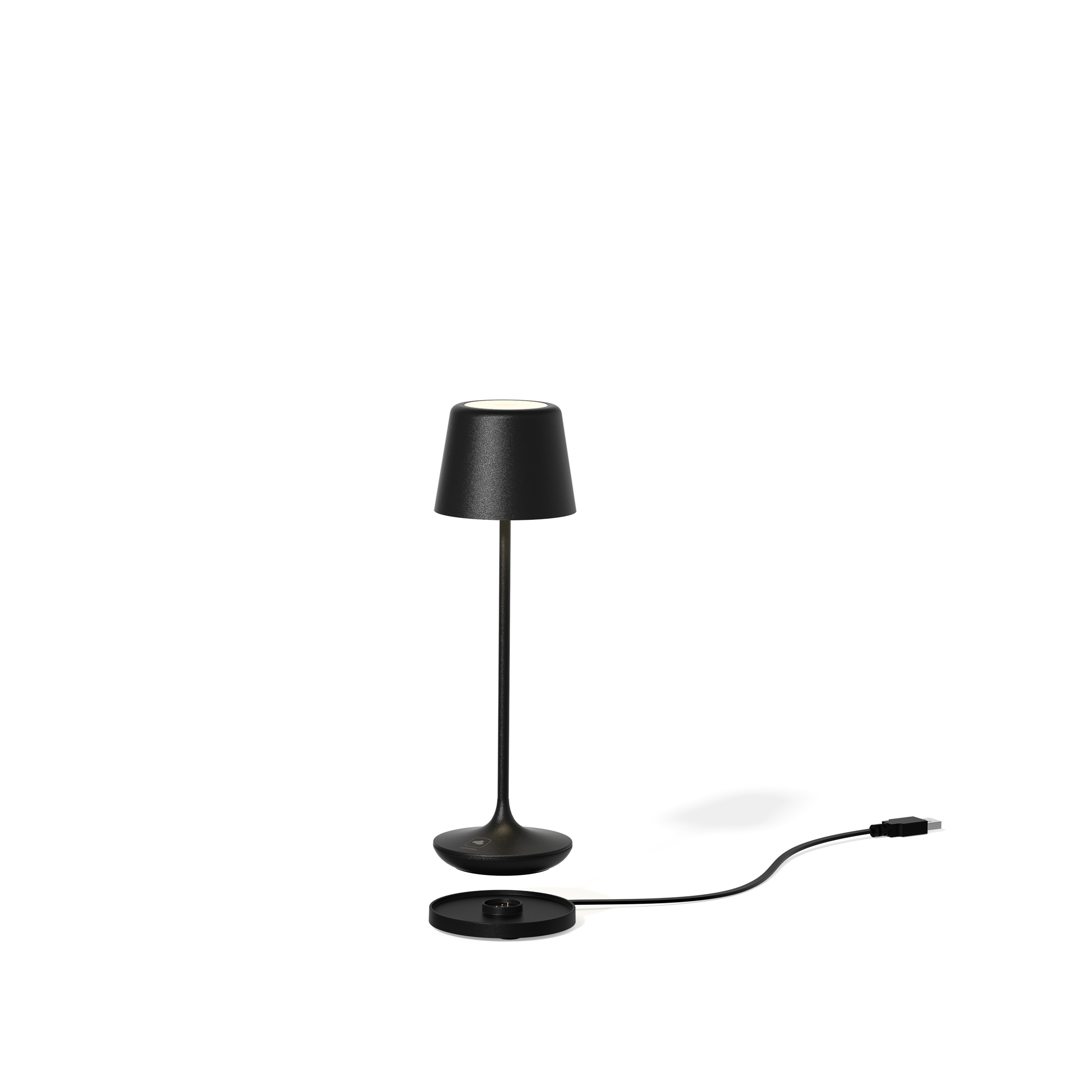 LEONARDO // BARI - BATTERY TABLE LAMP | BLACK