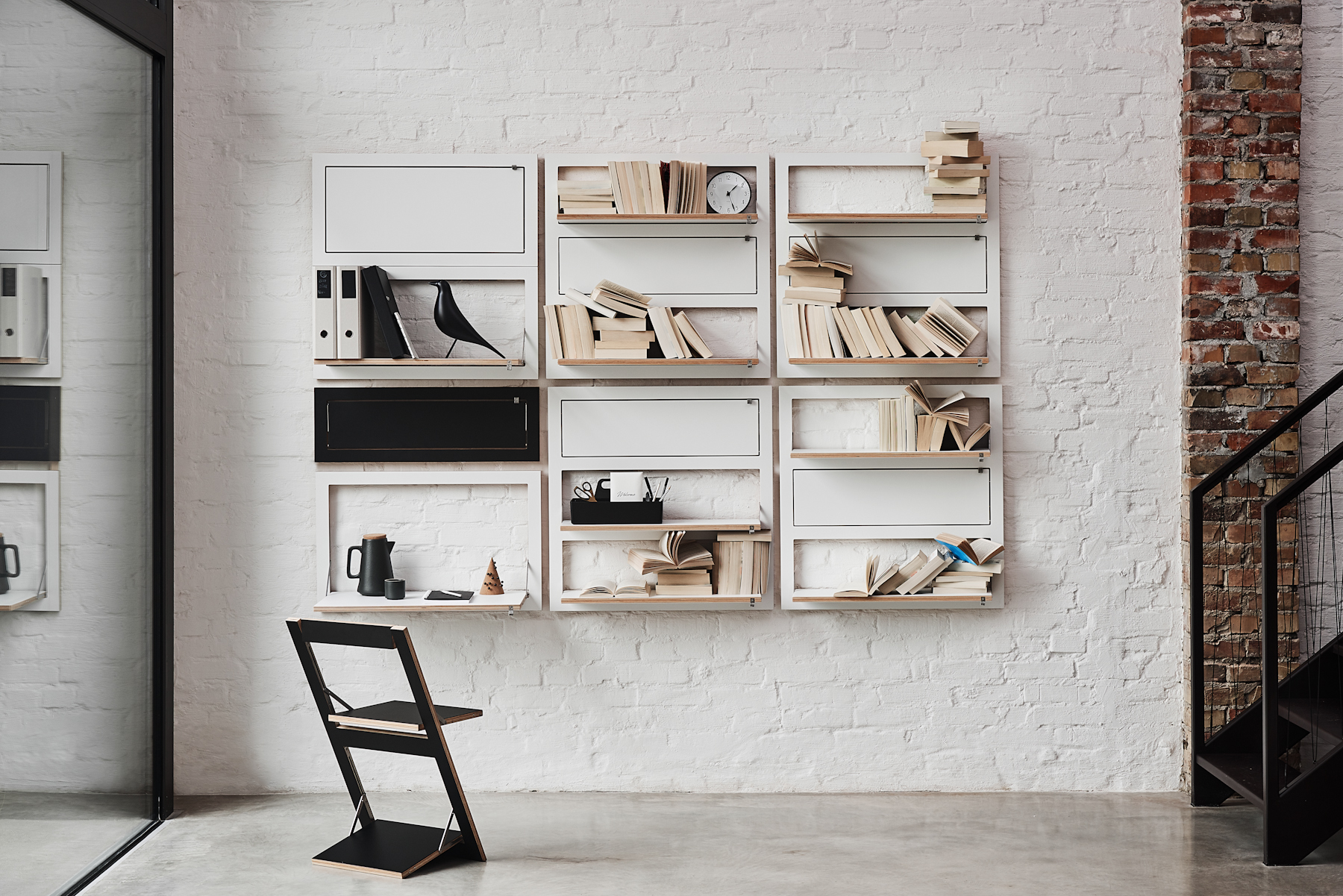 AMBIVALENZ // FLÄPPS - SHELF | 80X80-3 | WHITE