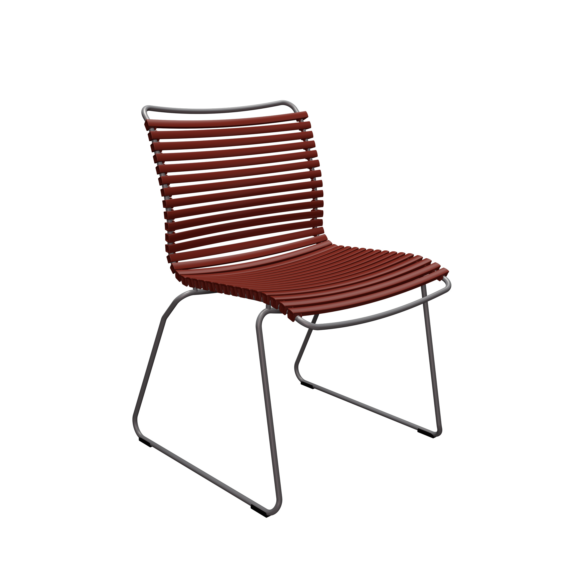 Houe // CLICK Dining Chair - garden chair without armrests, paprika