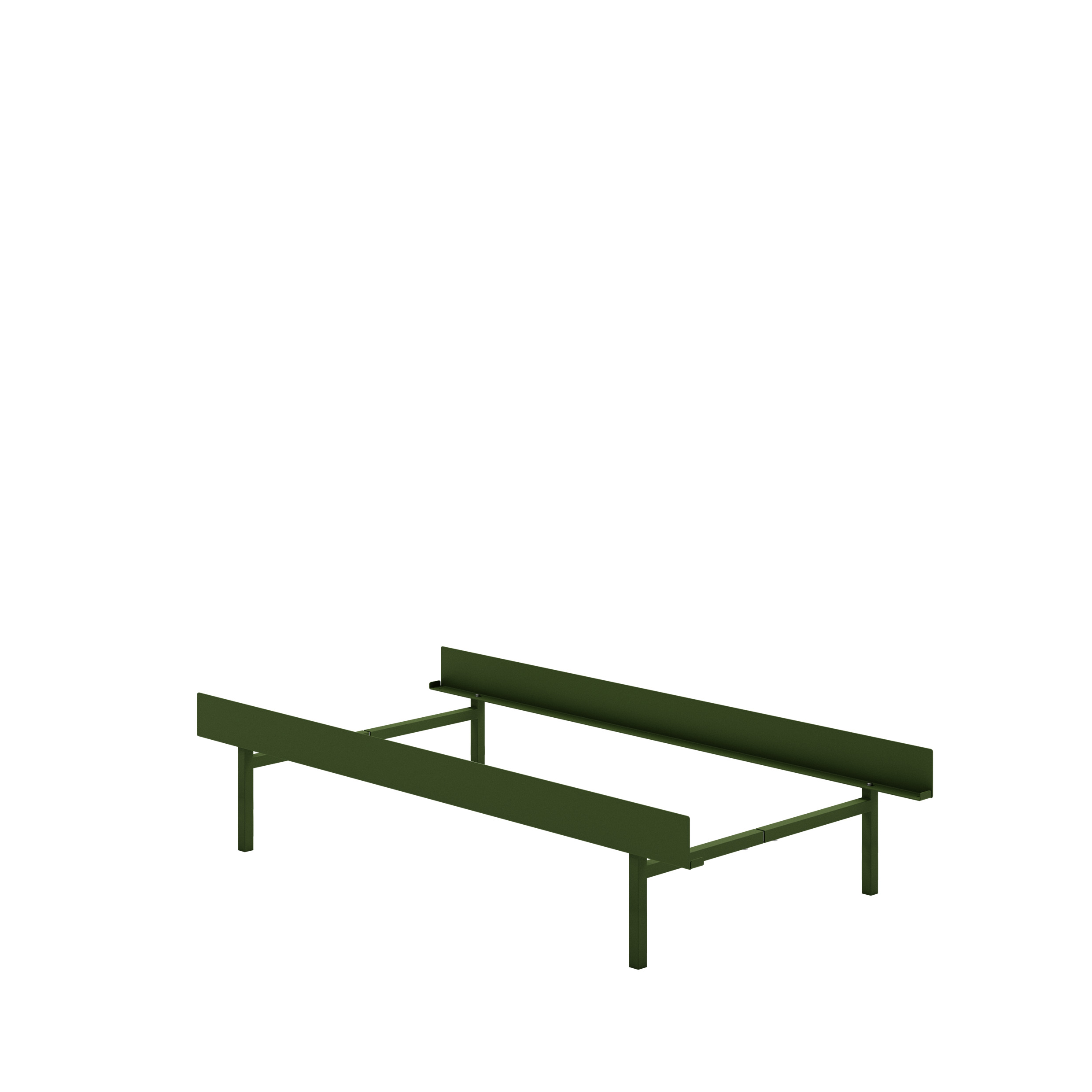 MOEBE // BED 90 CM (TALL) - PINE GREEN | NO SLATS | NO SIDE TABLE