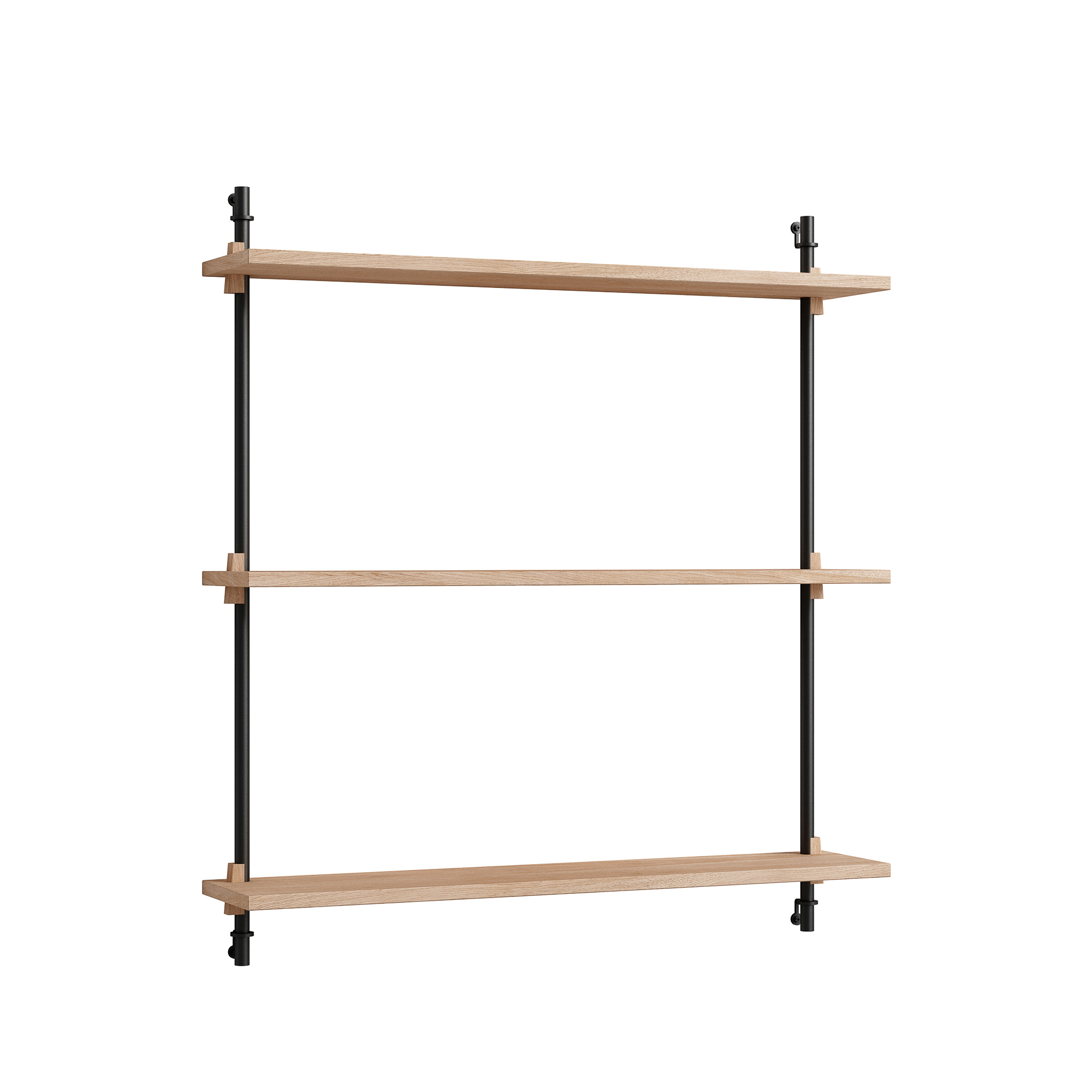 MOEBE // WANDREGAL - WS.85.1 | 85CM x 92CM |  OAK SHELVES |  BLACK LEGS