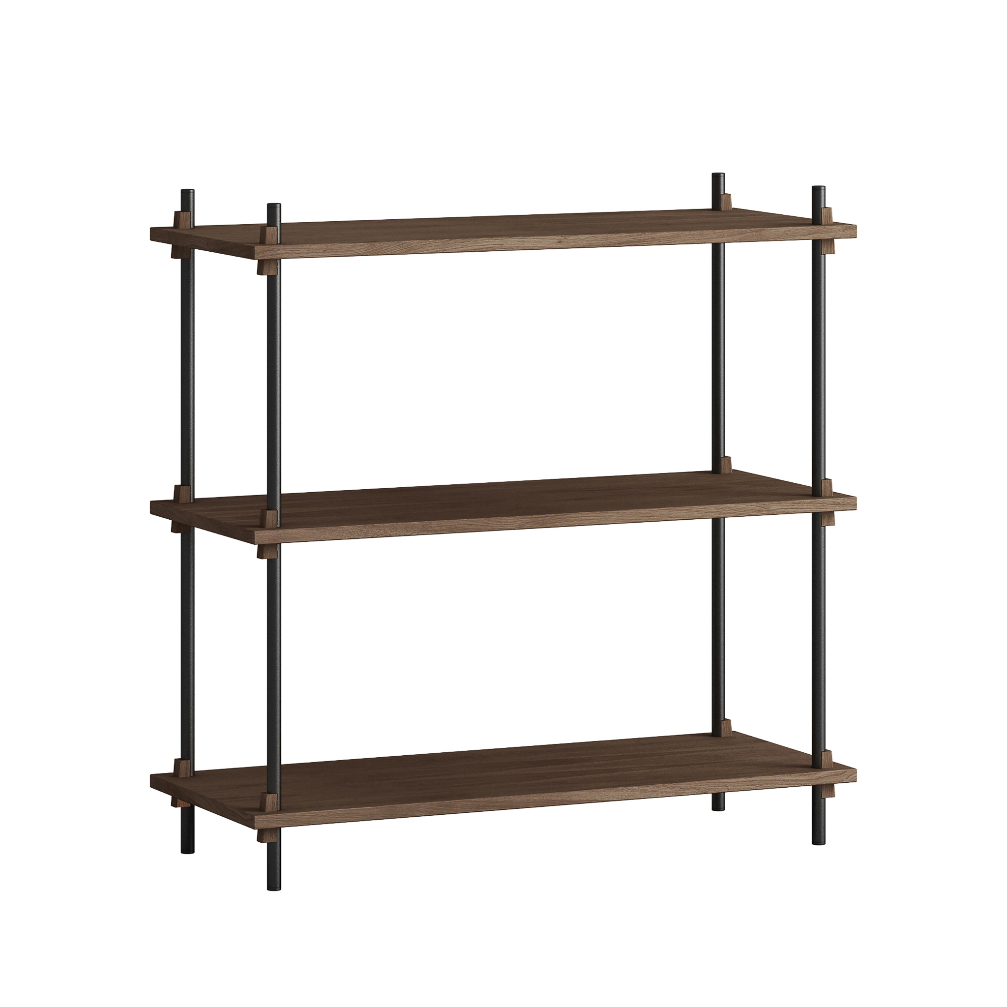 MOEBE // SHELVING SYSTEM - S.85.1.A | 85CM x 86CM |  BLACK SHELVES |  BLACK LEGS