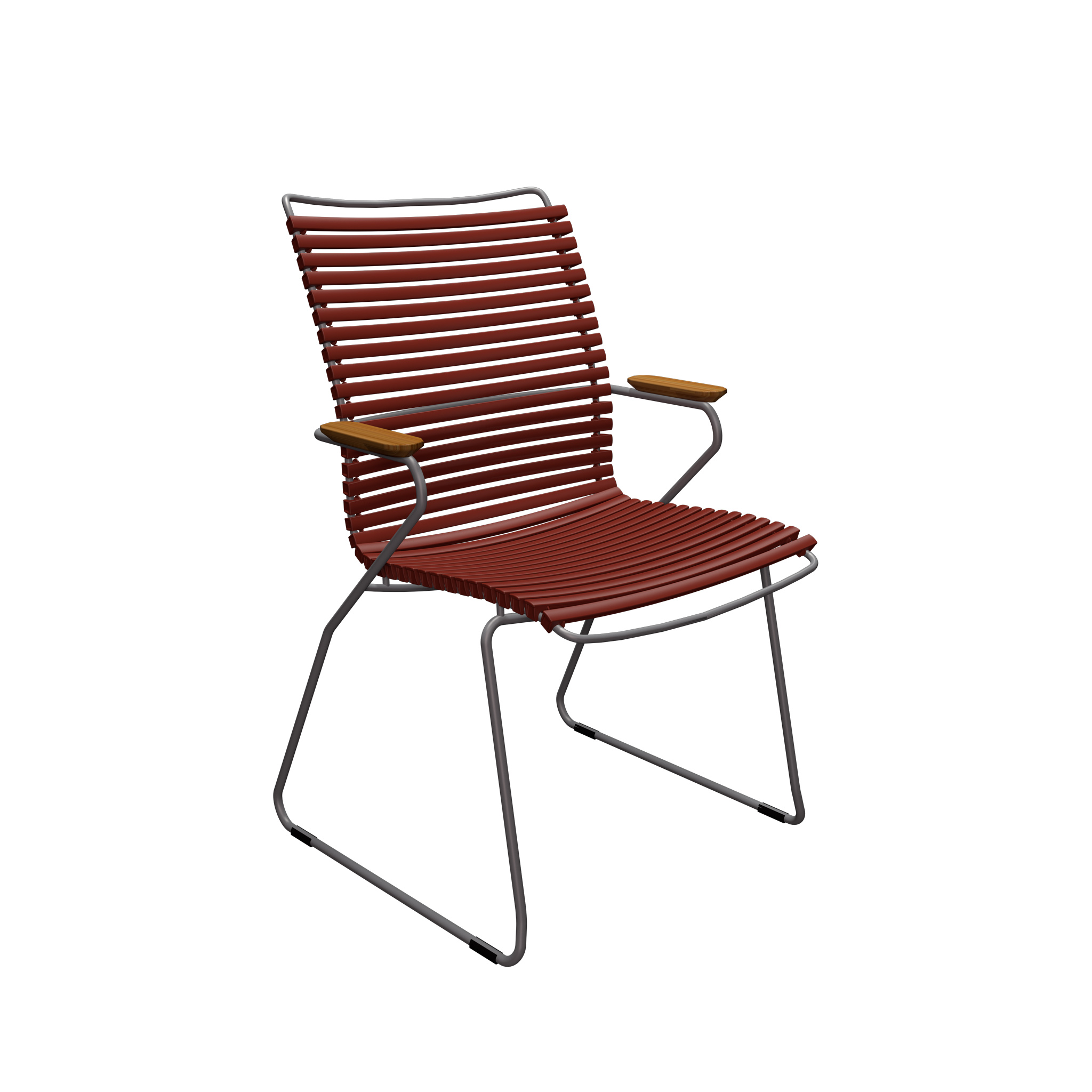 Houe // CLICK Dining Chair - Armchair with high backrest, paprika