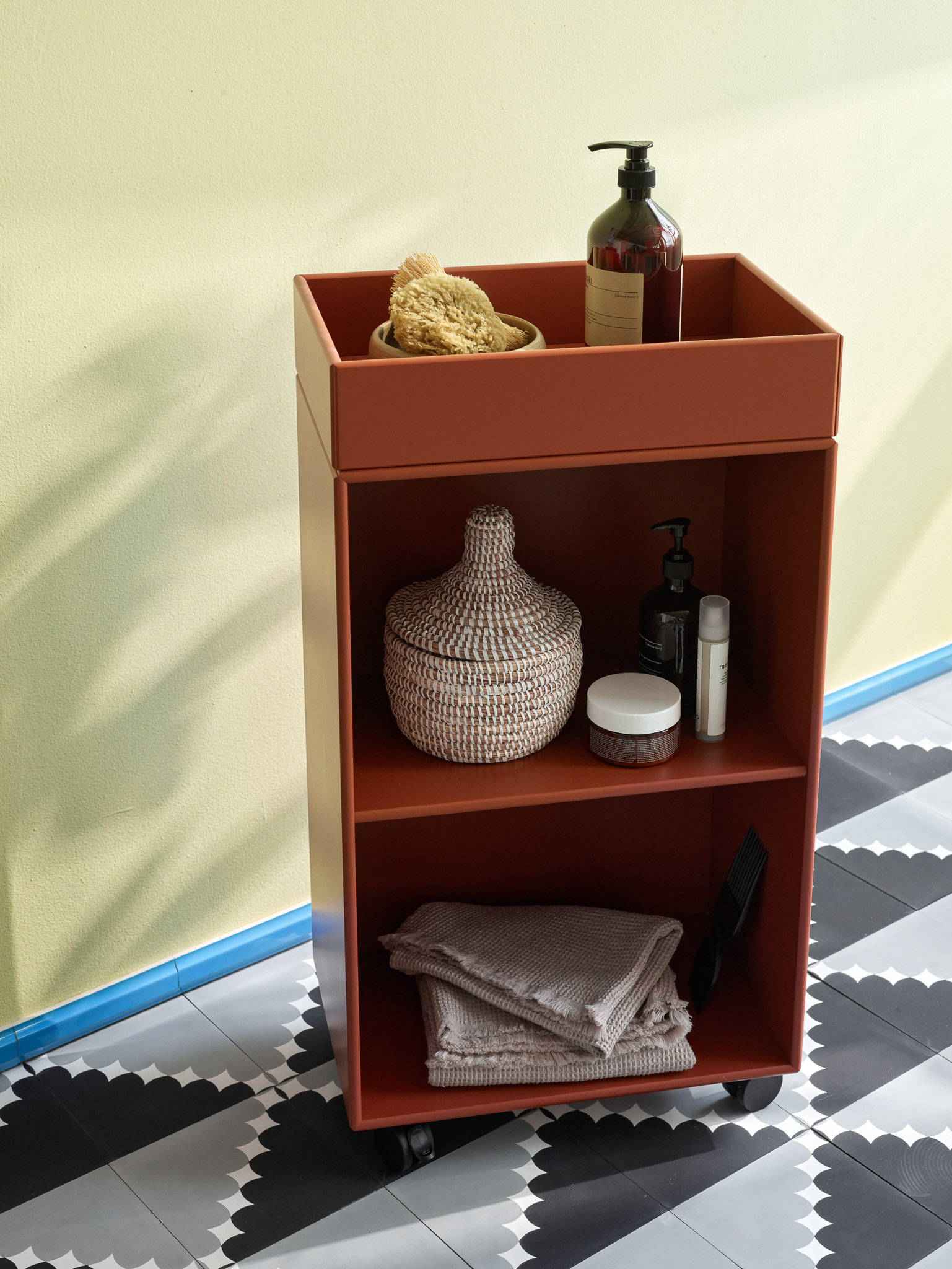 MONTANA // PREPPY - PREPPY BATHROOM TROLLEY WITH WHEELS | 09 NORDIC | WITH ROLLERS