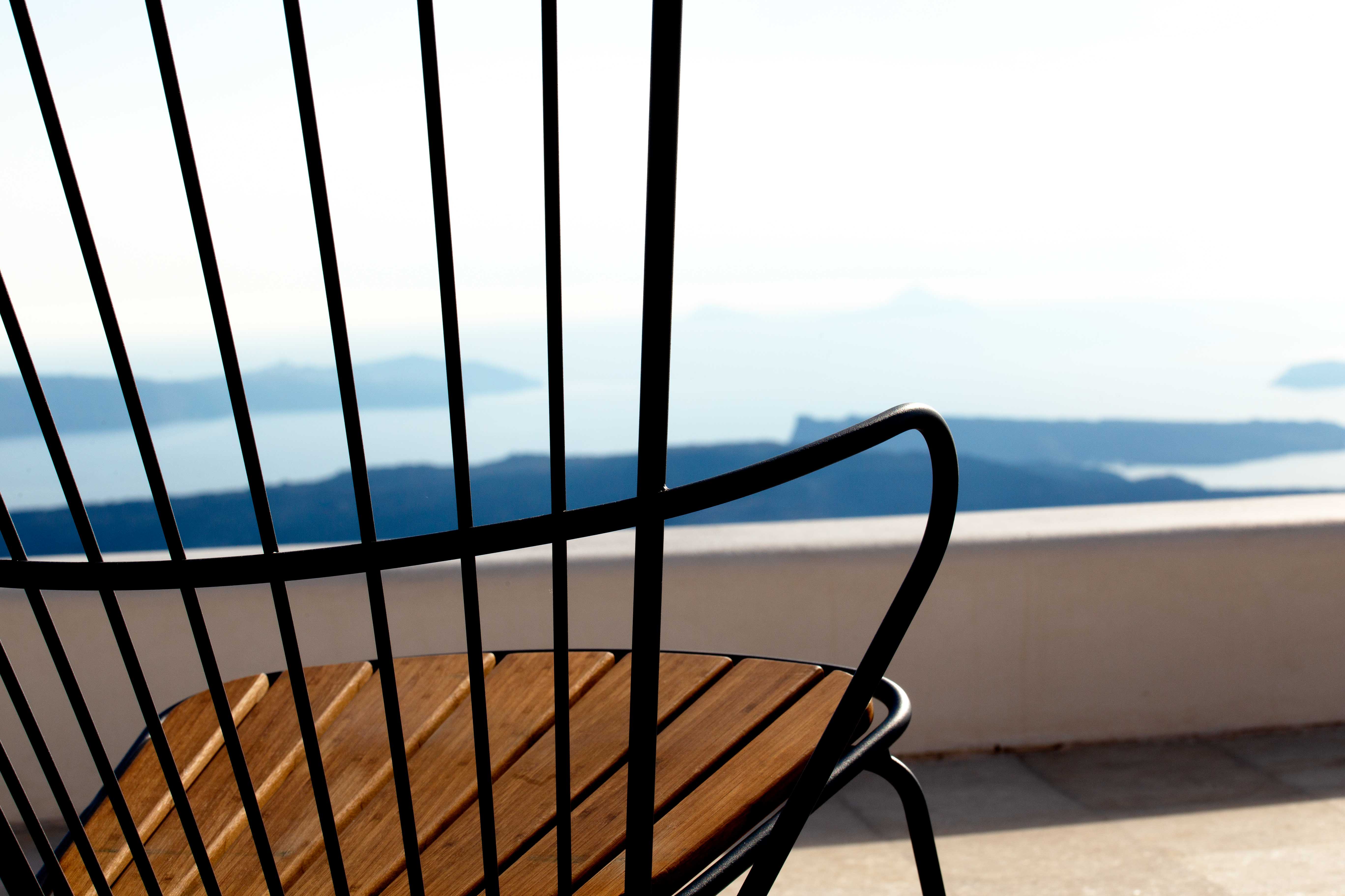 Houe // PAON Rocking Chair - Seat bamboo, Pine green