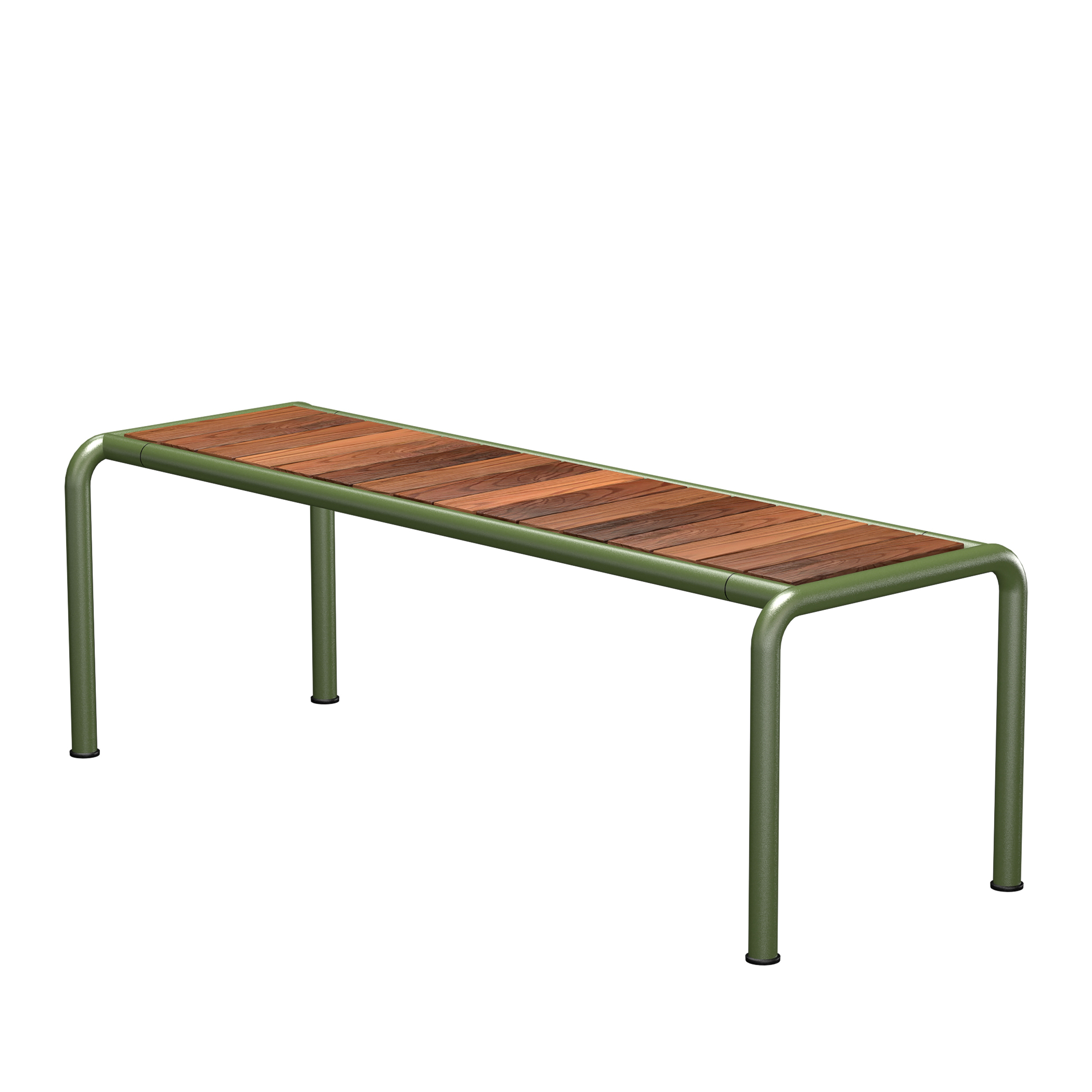 Houe // AVANTI Bench - Garden bench, 130cm, seat ash, frame olive green