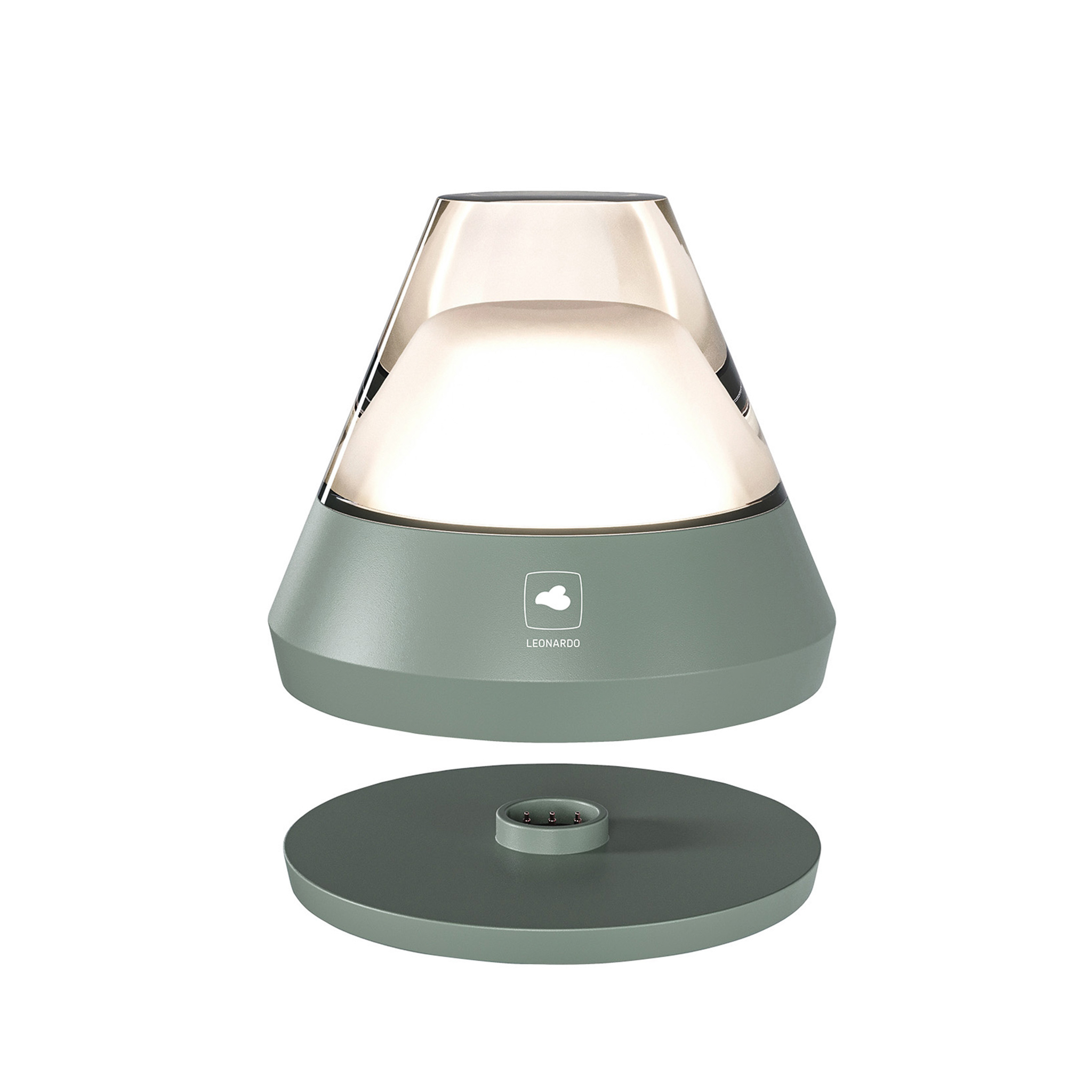 LEONARDO // SALERNO - BATTERY-POWERED TABLE LAMP | OLIVE GREEN