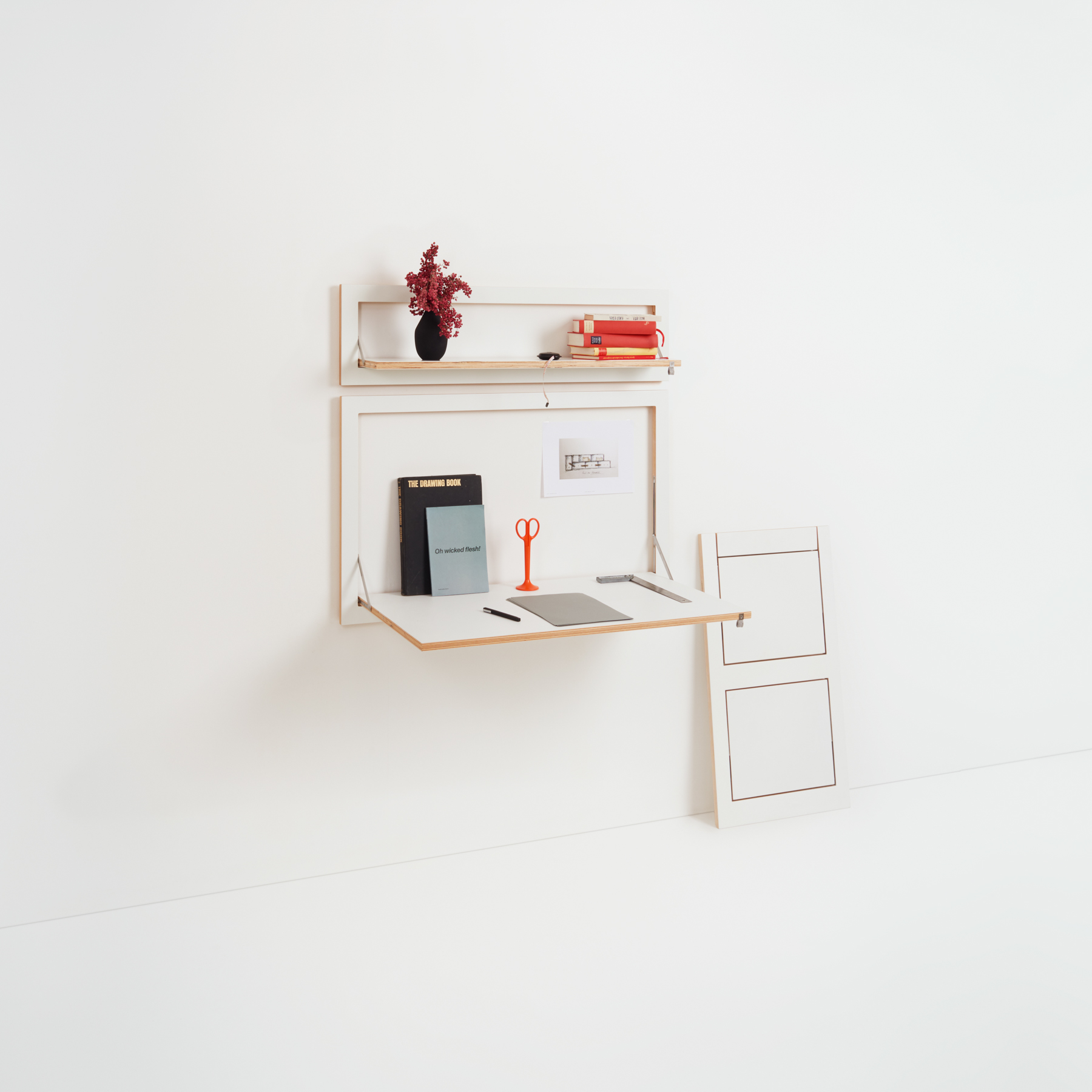 AMBIVALENZ // FLÄPPS - WALL DESK/SECRETARY | 100X60-1 | WHITE