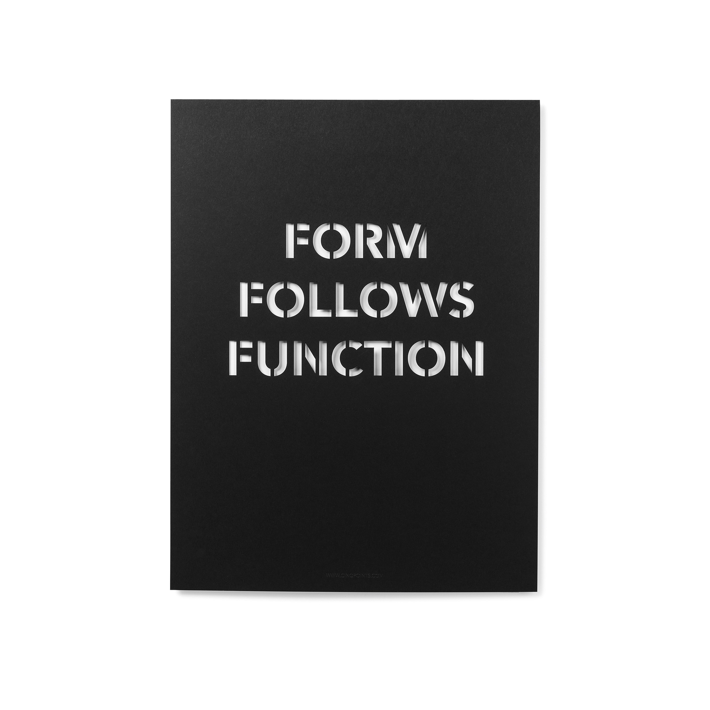 CINQPOINTS // FORM FOLLOWS FUNCTION - POSTER | 30X40CM | SCHWARZ