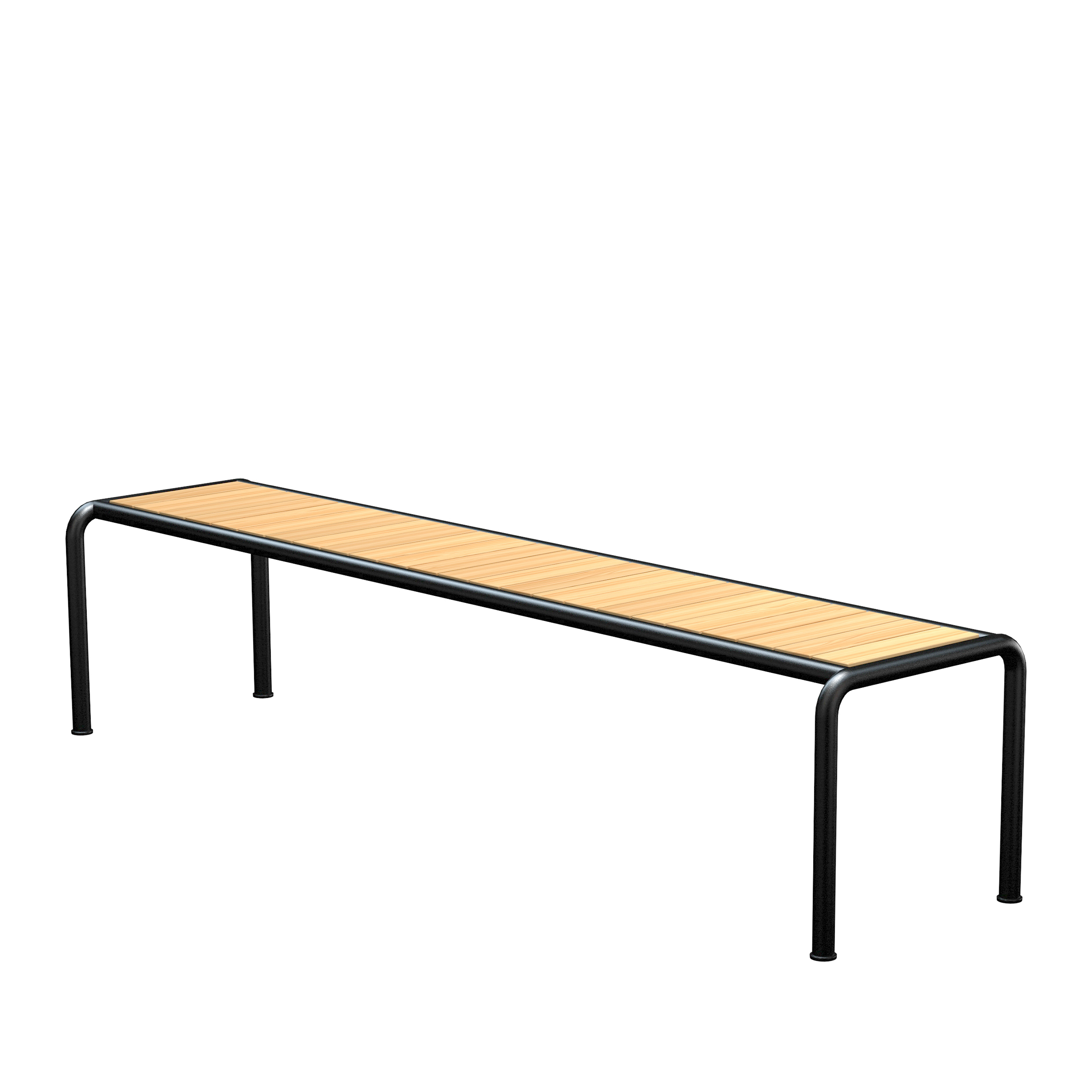 Houe // AVANTI Bench - Garden bench, 200cm, Pine seat, Muted white frame