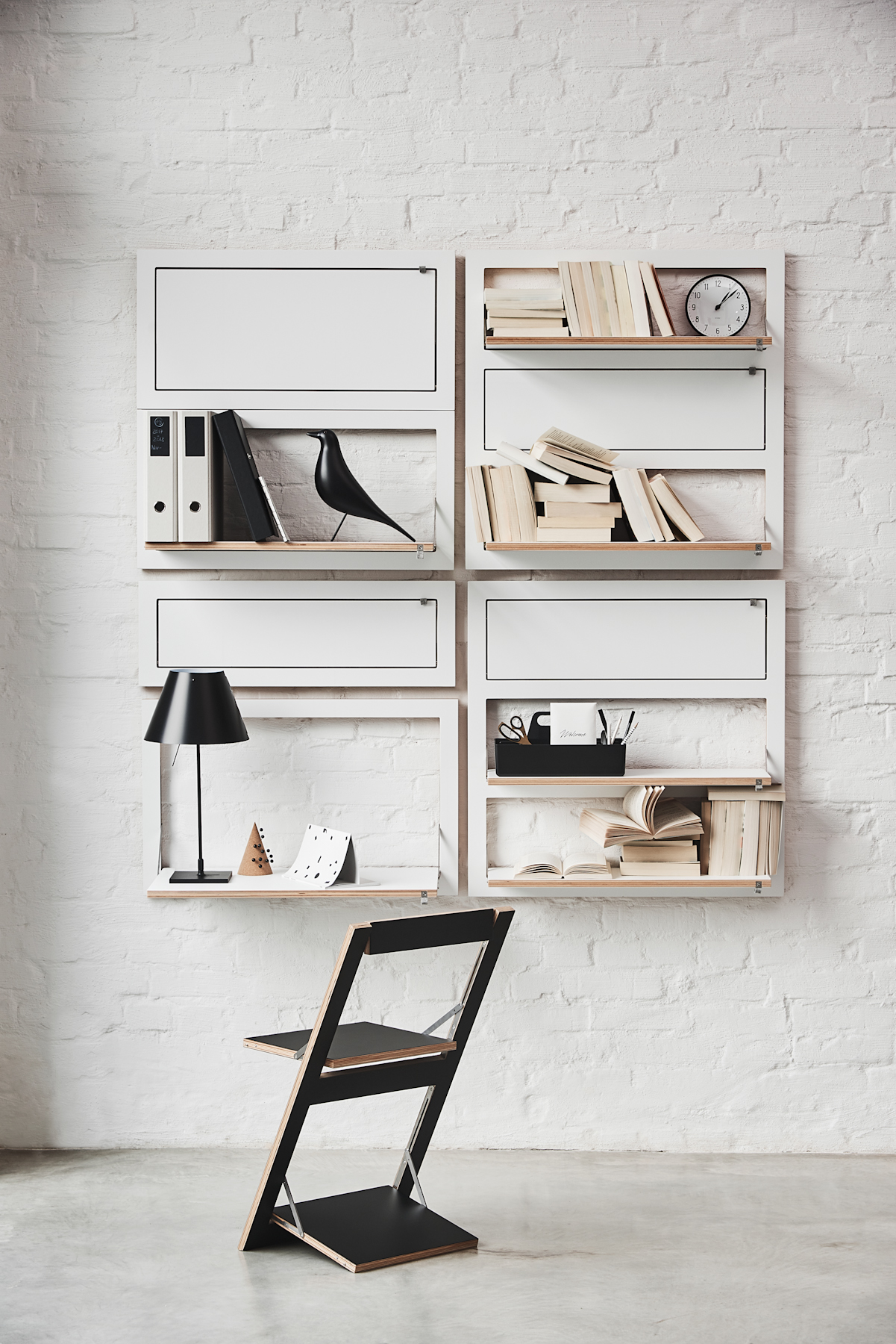 AMBIVALENZ // FLÄPPS - SHELF | 80X80-3 | WHITE