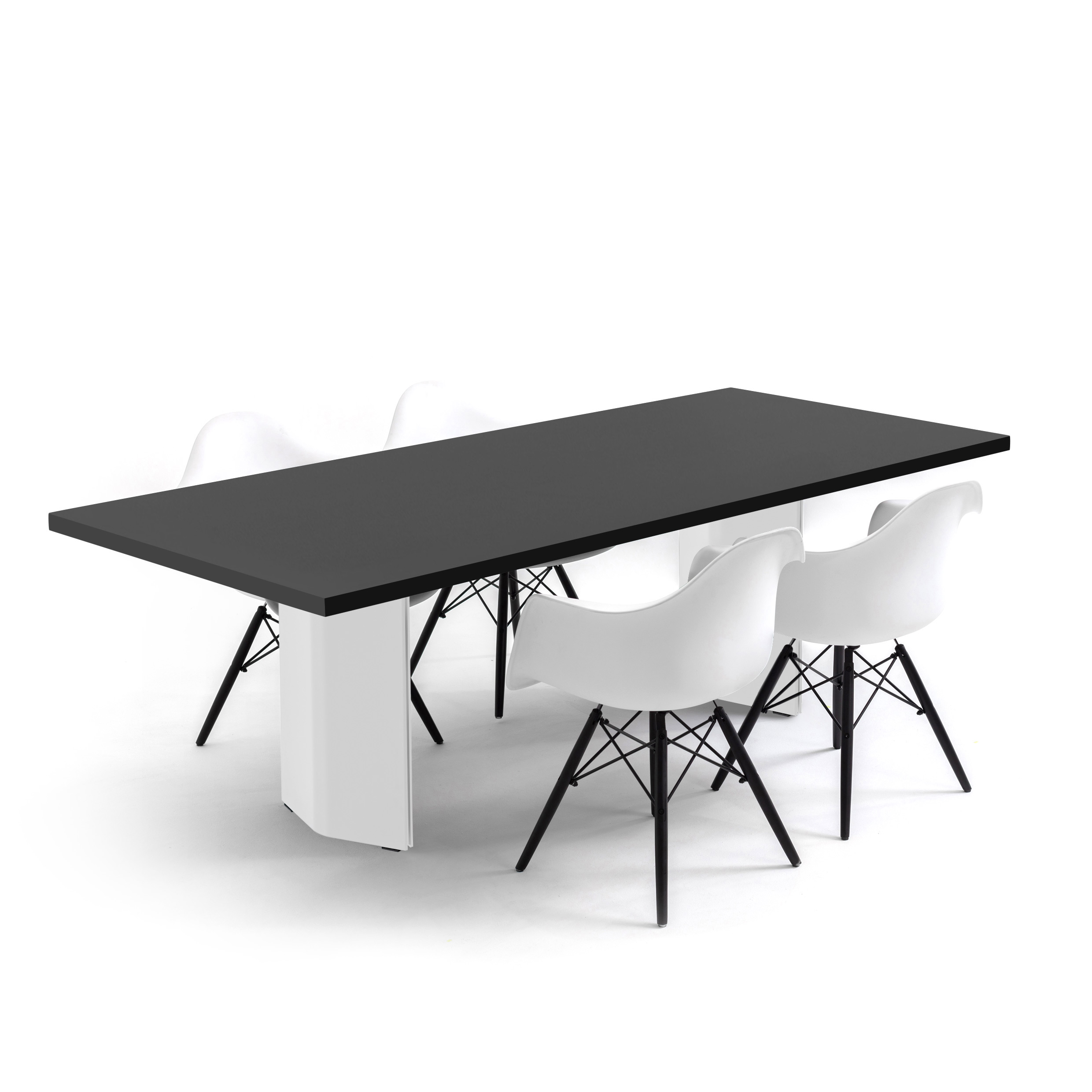 FORM EXCLUSIV // KUNO - TISCH | FENIX | SCHWARZ  - DOUBLE WHITE - SCHWARZ - 260CM X 100CM X 4CM