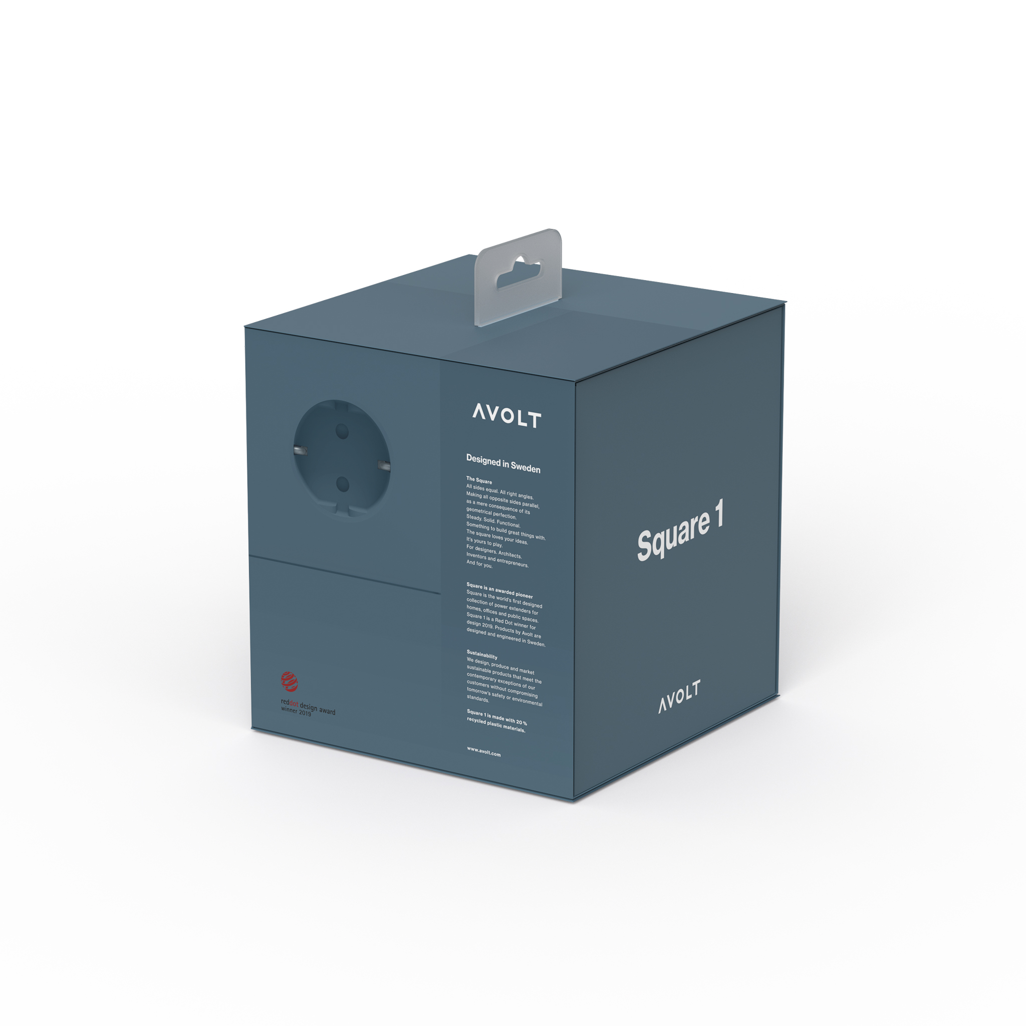 AVOLT // SQUARE 1 - SOCKET ADAPTER USB-C MAGNET | SHARK BLUE