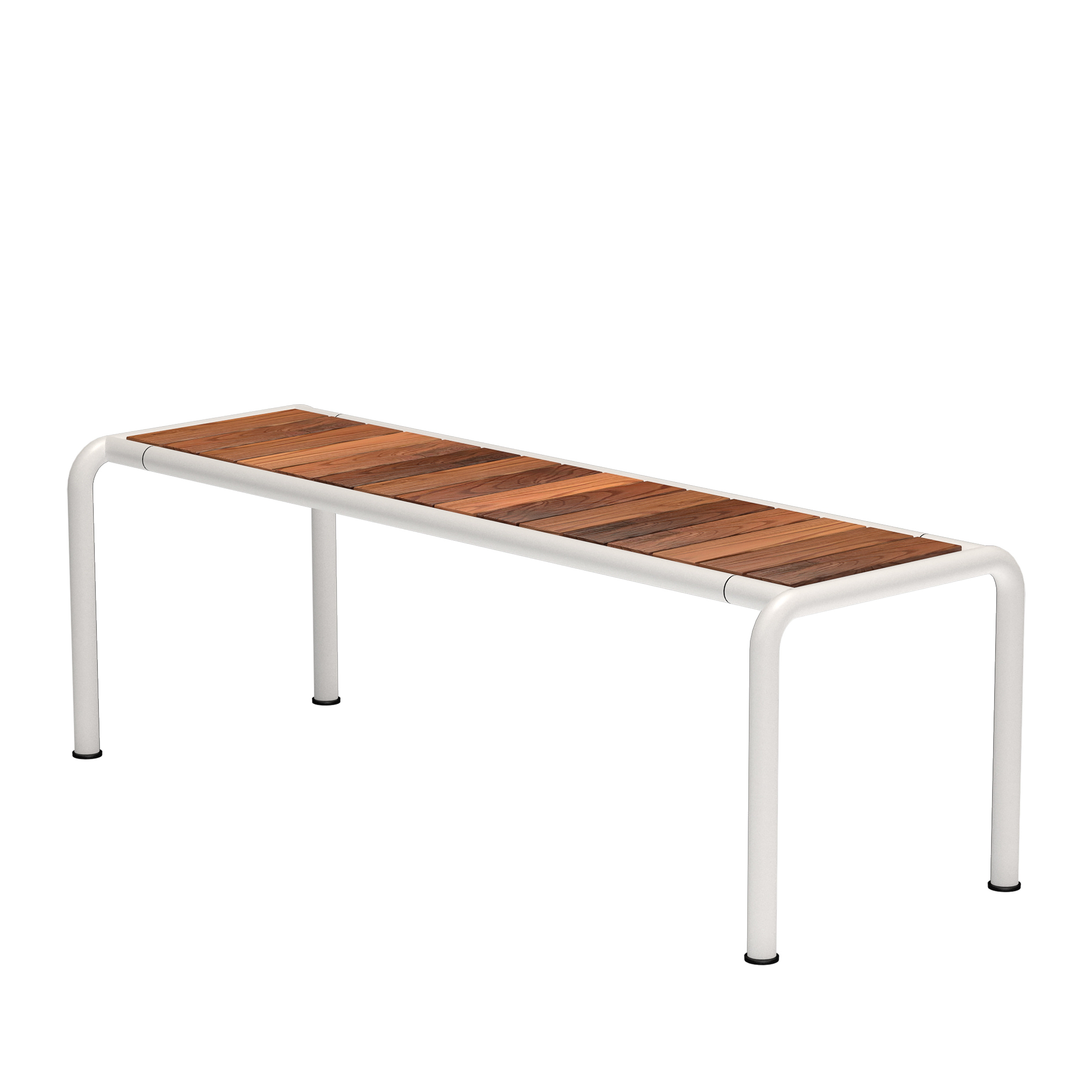 Houe // AVANTI Bench - garden bench, 130cm, seat ash, frame muted white