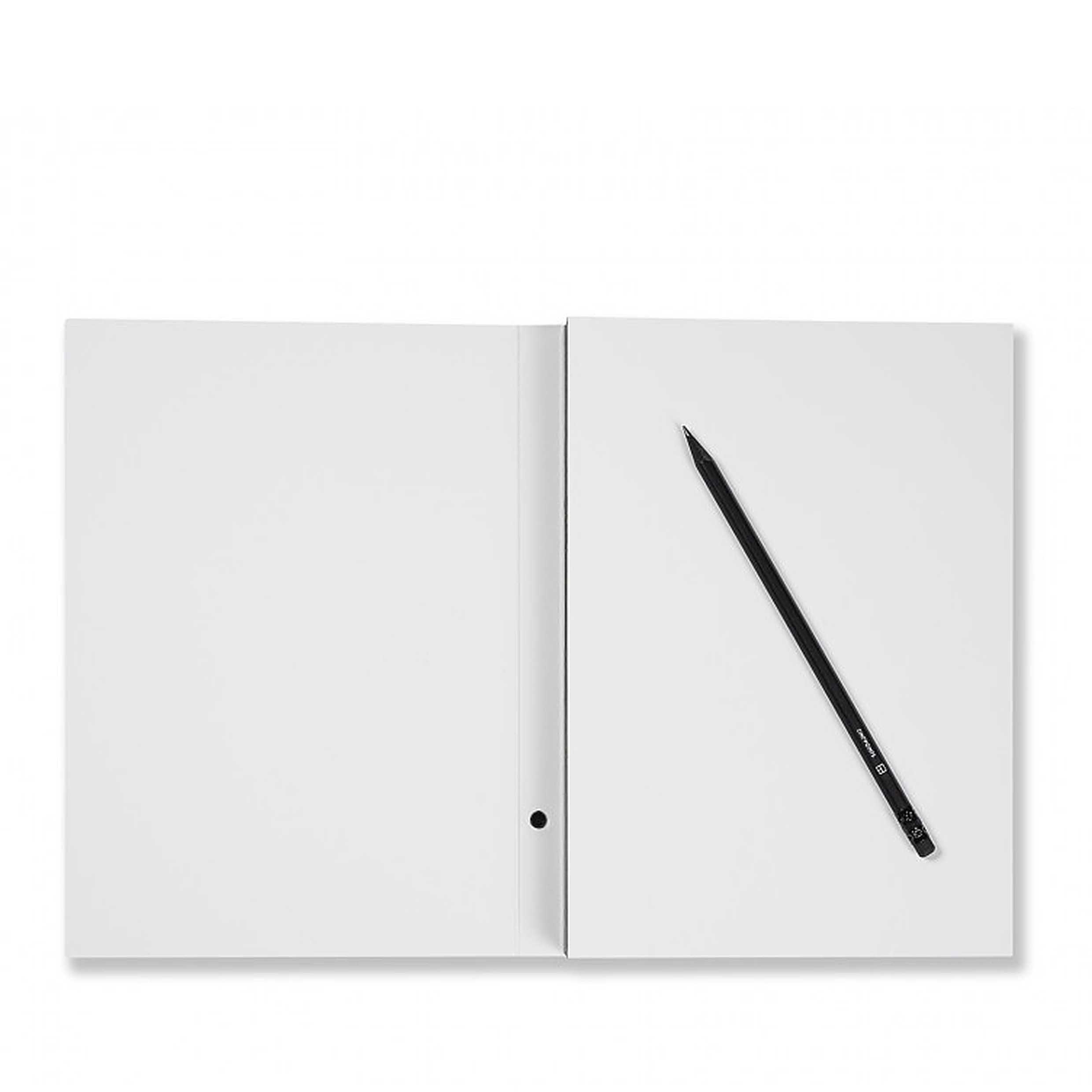 CINQPOINTS // ARCHIWHITE - WHITE MINIMALISTIC DRAWING BOOK | HB PENCIL