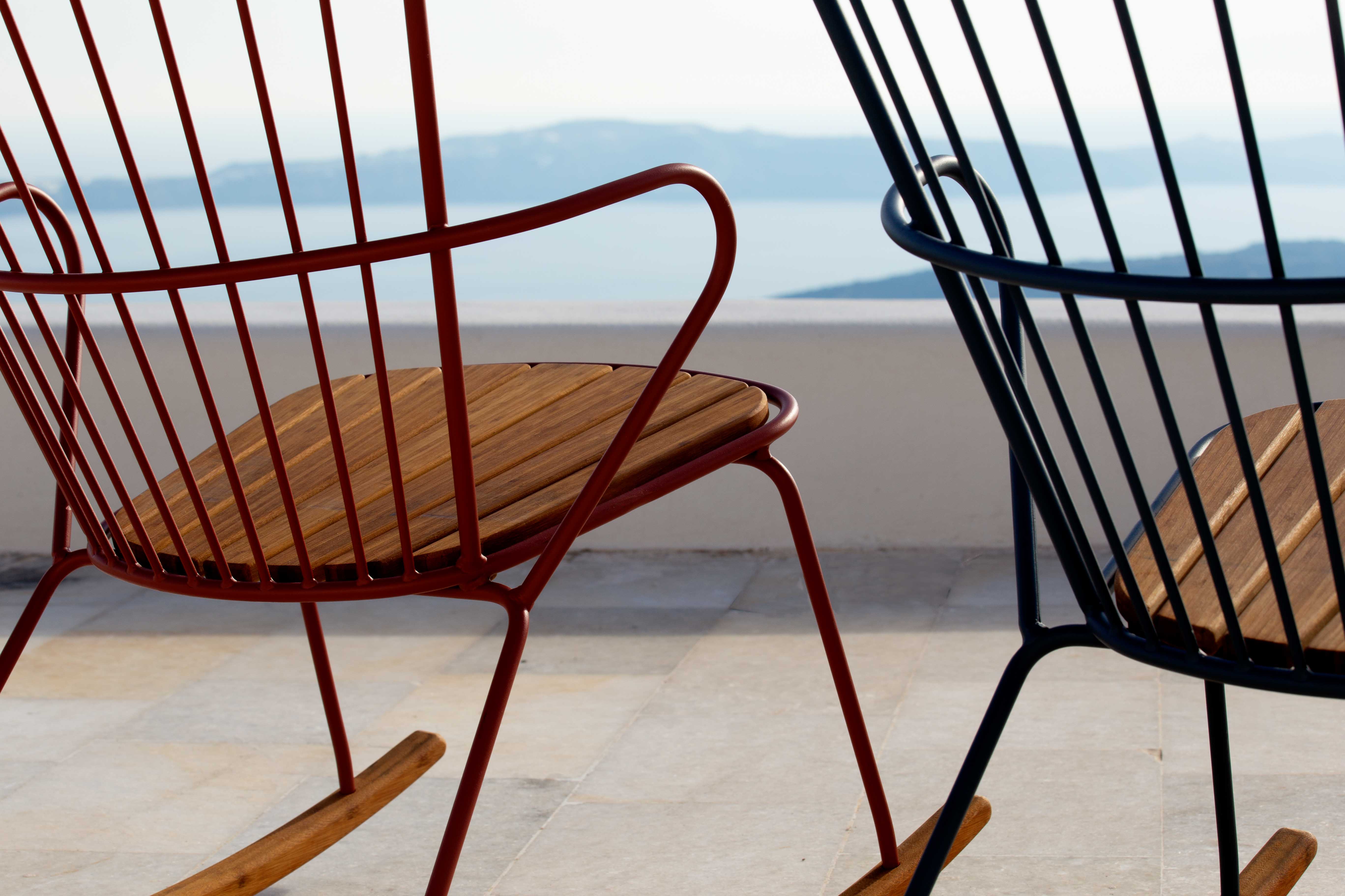 Houe // PAON Rocking Chair - Seat bamboo, Black