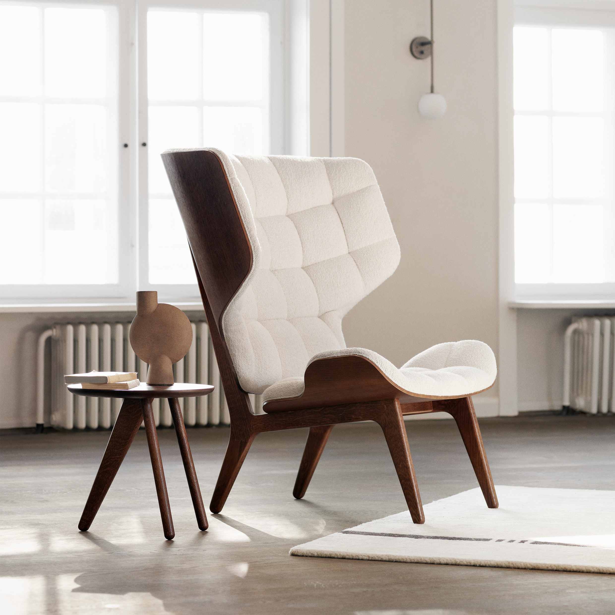 NORR11 // MAMMOTH - CHAIR | OAK BLACK | LEATHER DUNES ANTHRACITE 21003