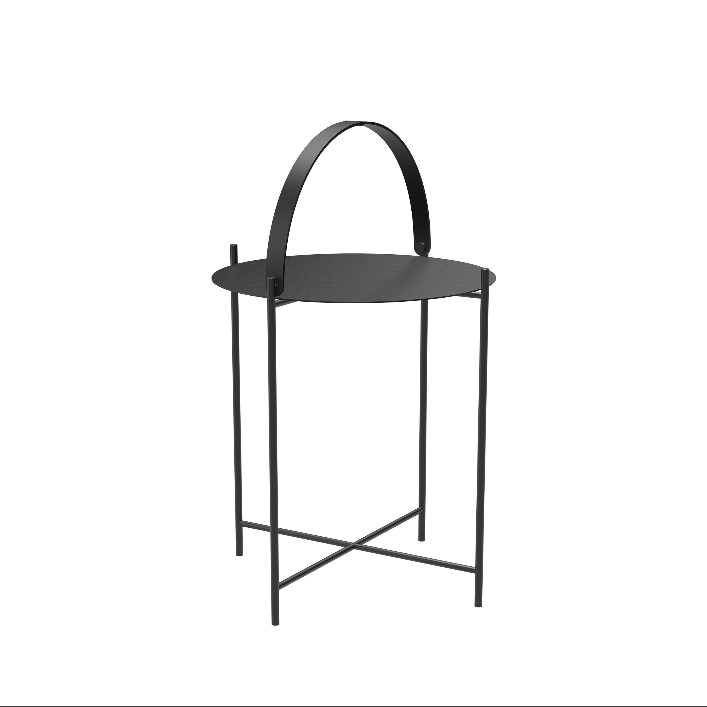 Houe // EDGE - Tray table, Ø46,5cm, Black