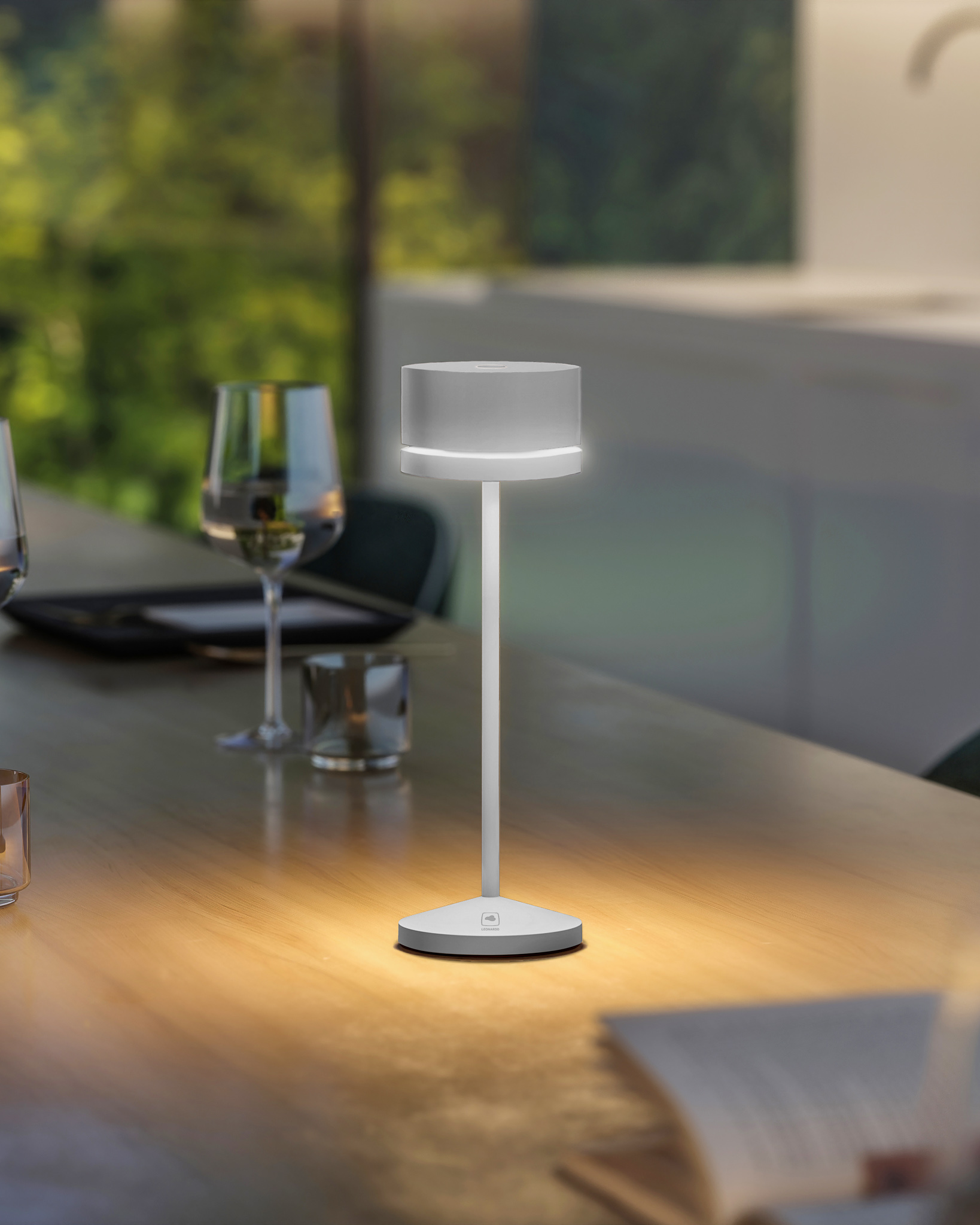 LEONARDO // MONZA - BATTERY-POWERED TABLE LAMP | GREY