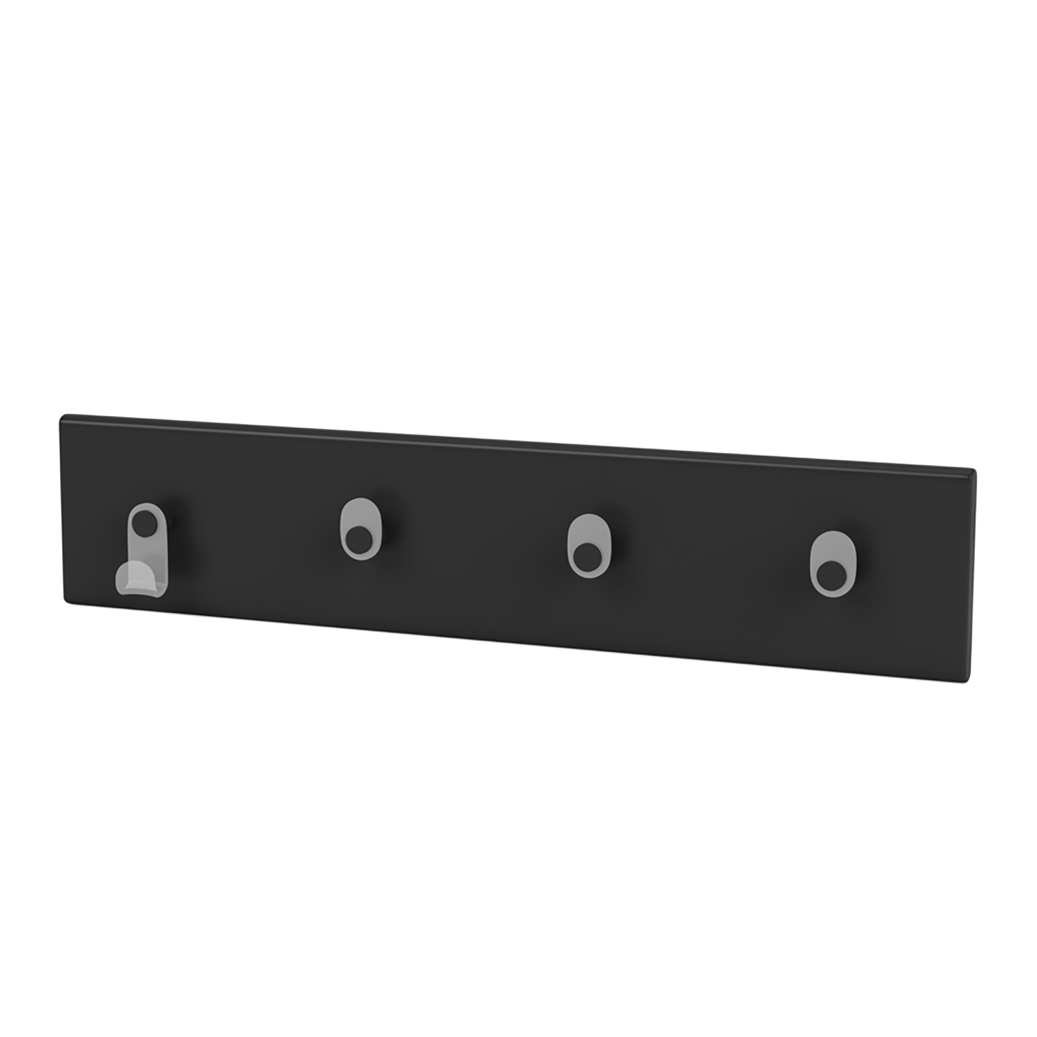 MONTANA // K812 - HOOK RAIL WITH FOUR BUTTONS | 05 BLACK