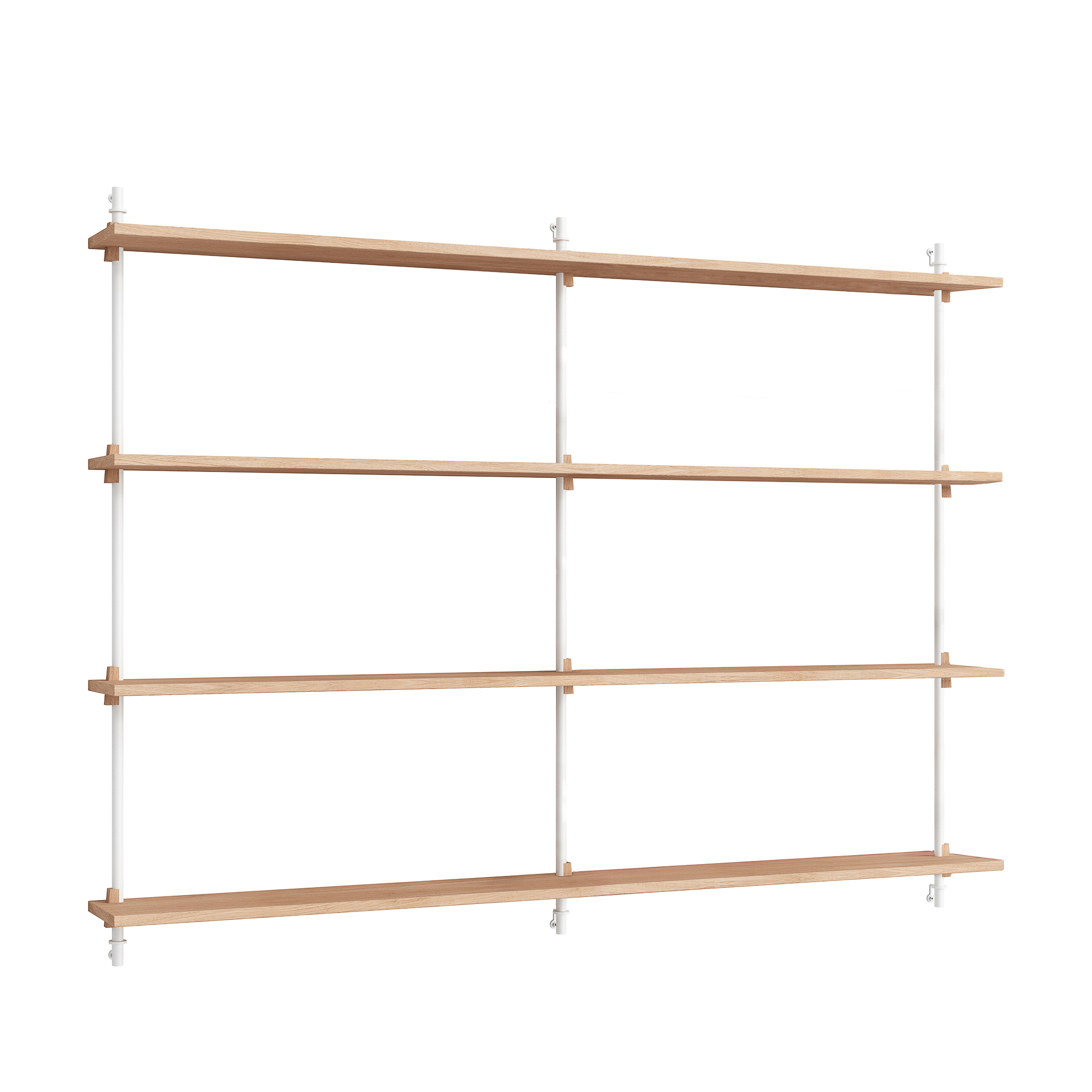 MOEBE // WANDREGAL - WS.115.2.B | 115CM x 162CM |  OAK SHELVES |  WHITE LEGS