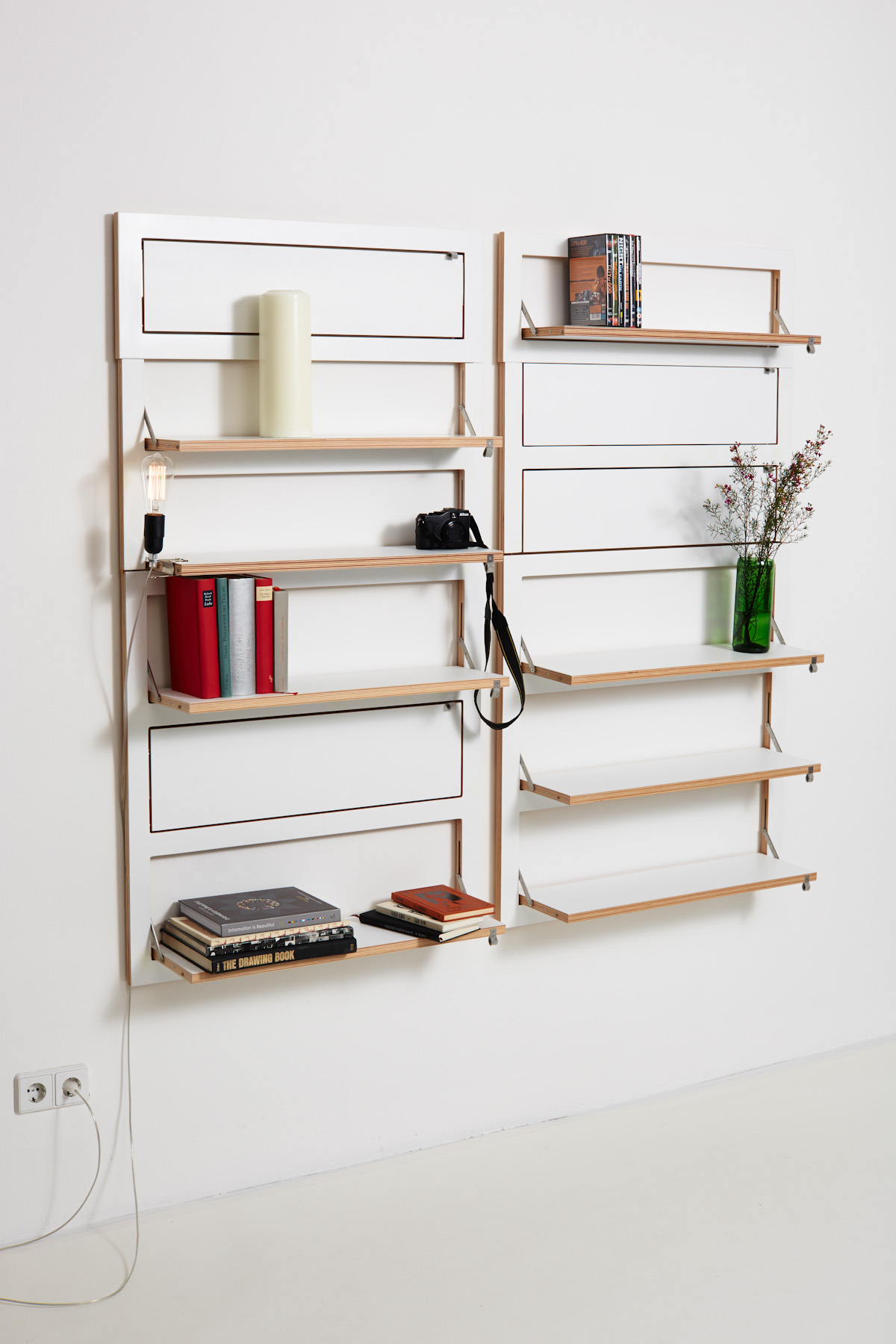 AMBIVALENZ // FLÄPPS - SHELF | 80X80-3 | WHITE