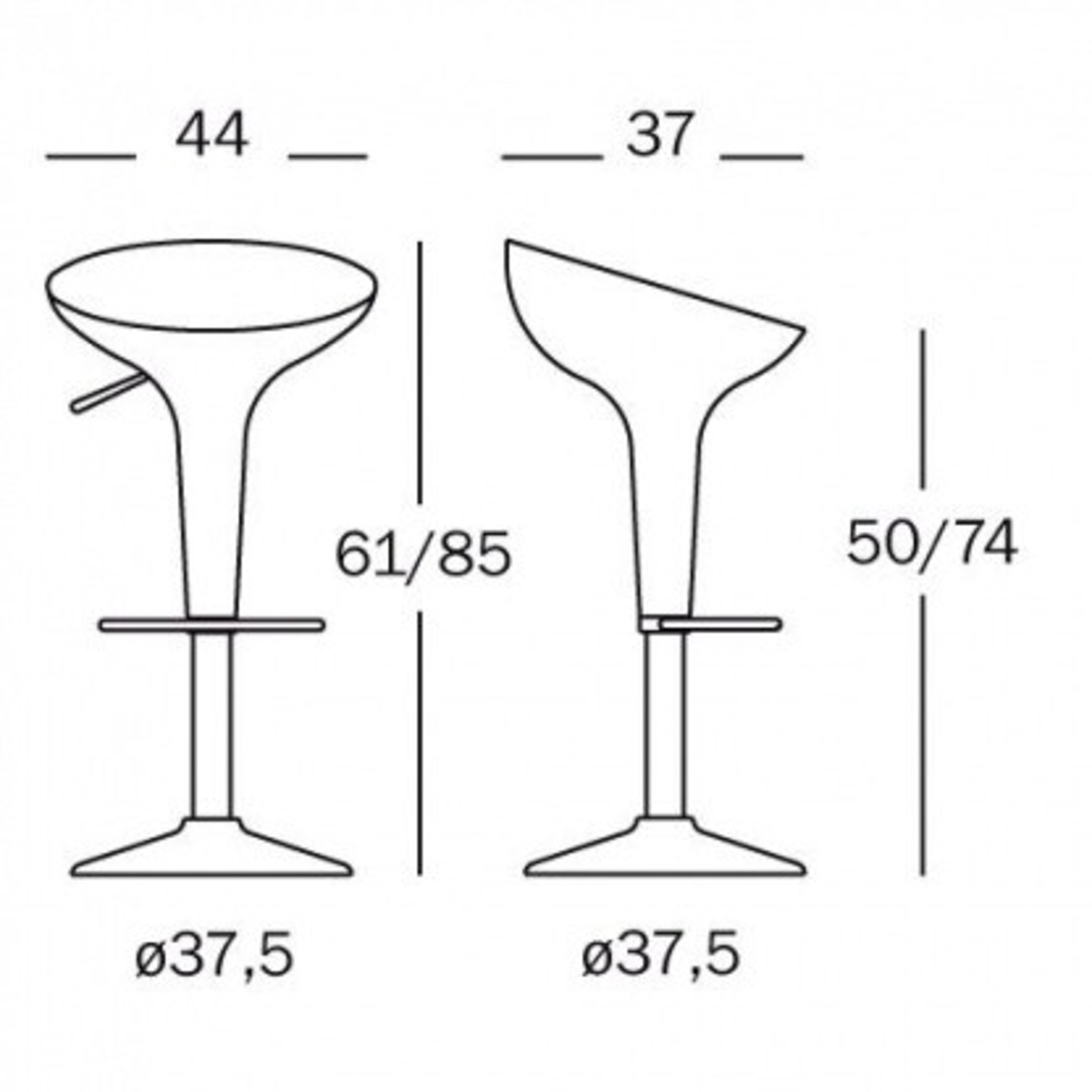 MAGIS // AL BOMBO - BAR STOOL | 73,5CM