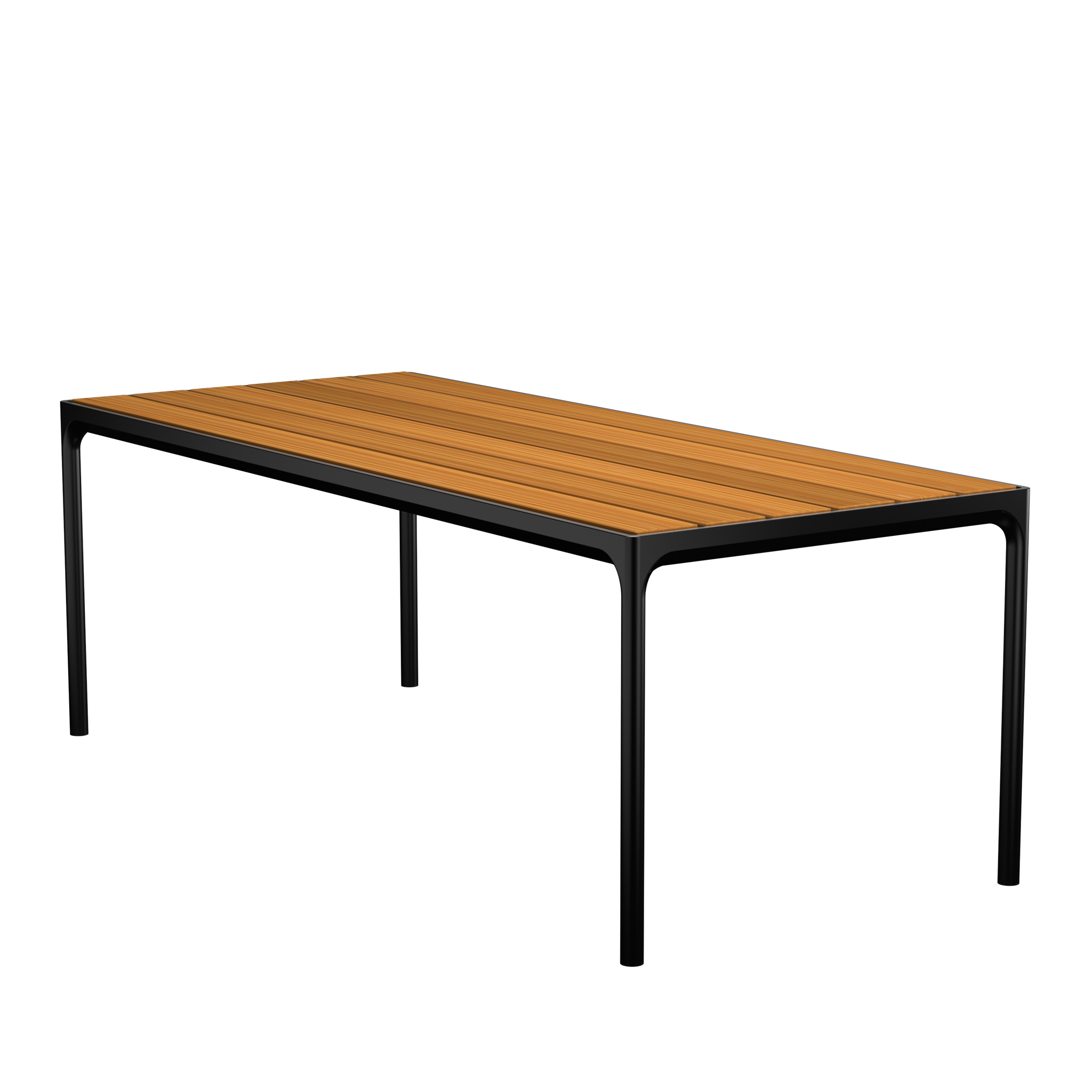 Houe // FOUR Table - Outdoor table, 210x90cm, bamboo, black