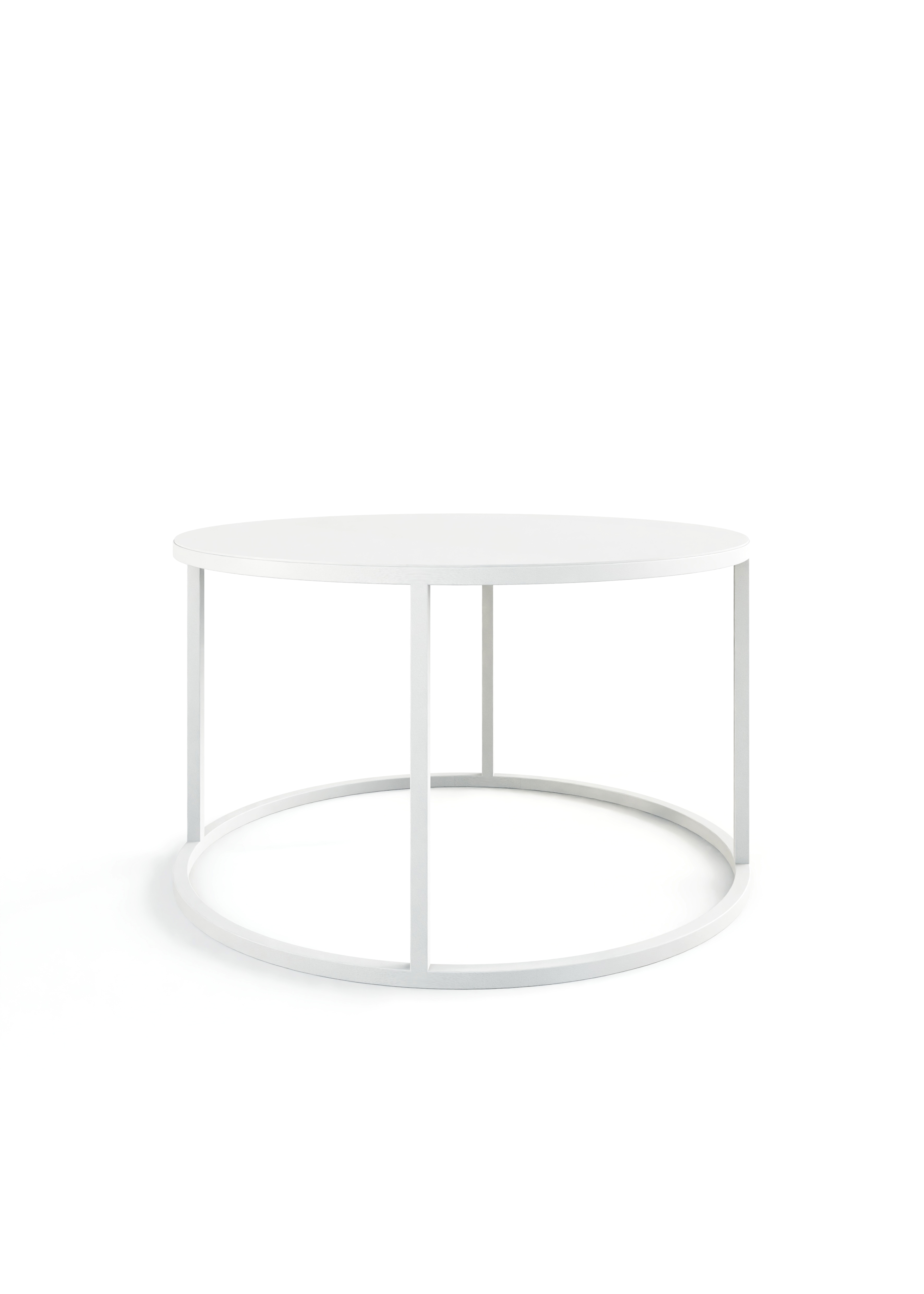 METAL SHOULDER // VESINA X - COFFEE TABLE | WHITE - 45 CM - Ø 80 CM