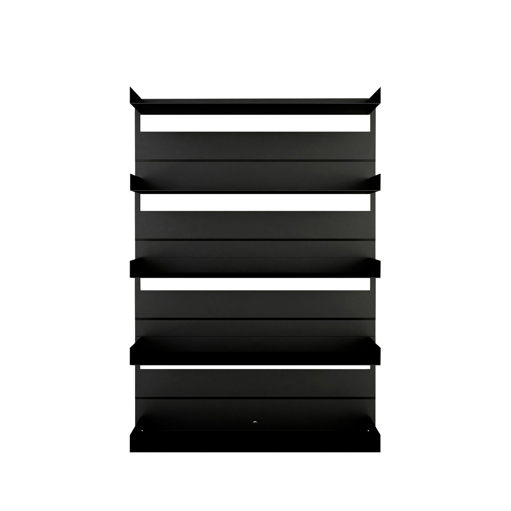 METALLBUDE // ARIS - WALL SHELF | BLACK - 5 SHELVES