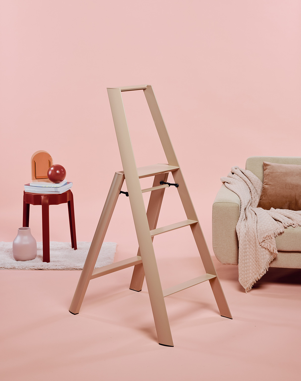 METAPHYS // LUCANO 3 STEP - STEP LADDER | 3-STEP | PEACH BROWN