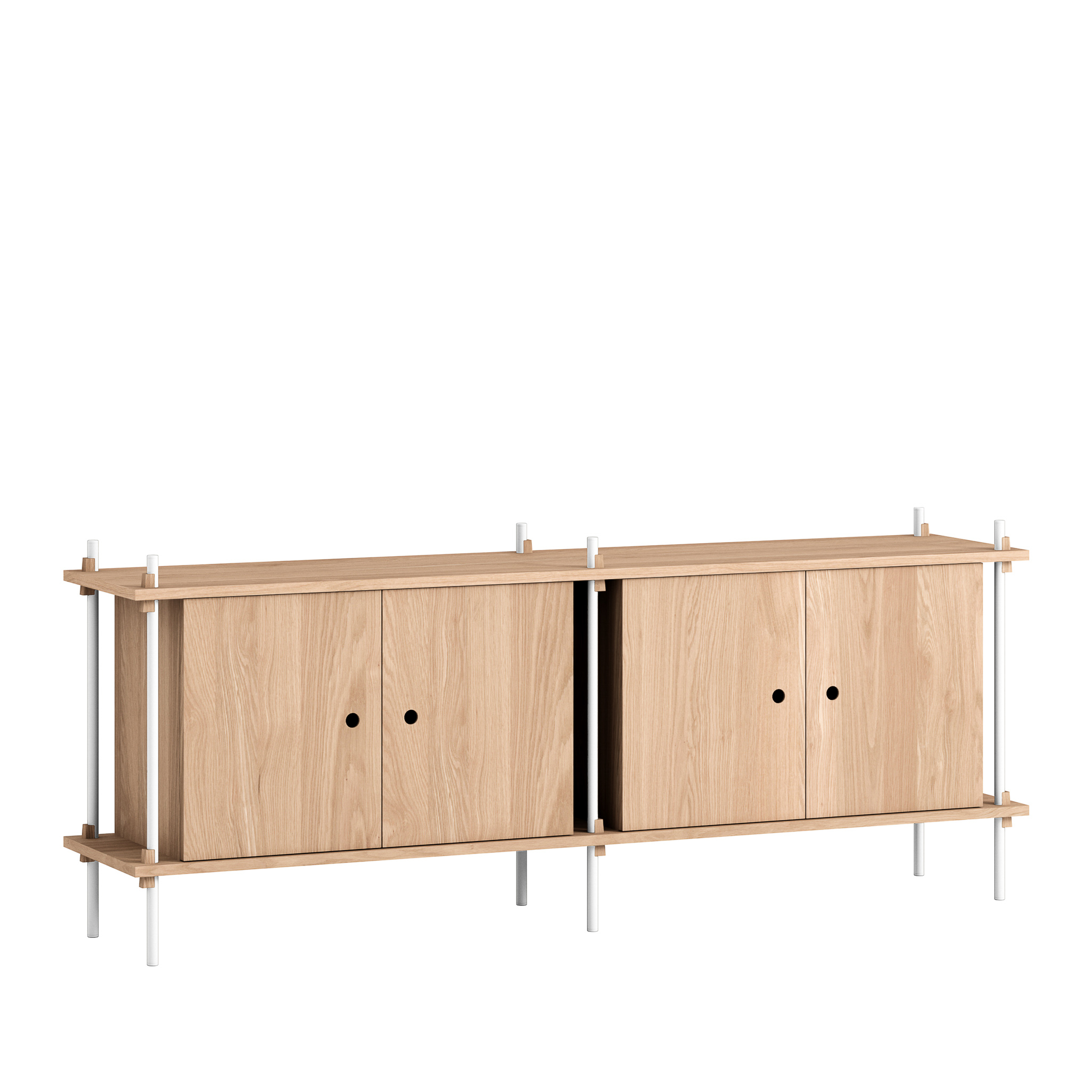 MOEBE // SIDEBOARD - S.65.2.D | 65CM x 163CM | EICHE GEÖLT | BEINE IN WIESS