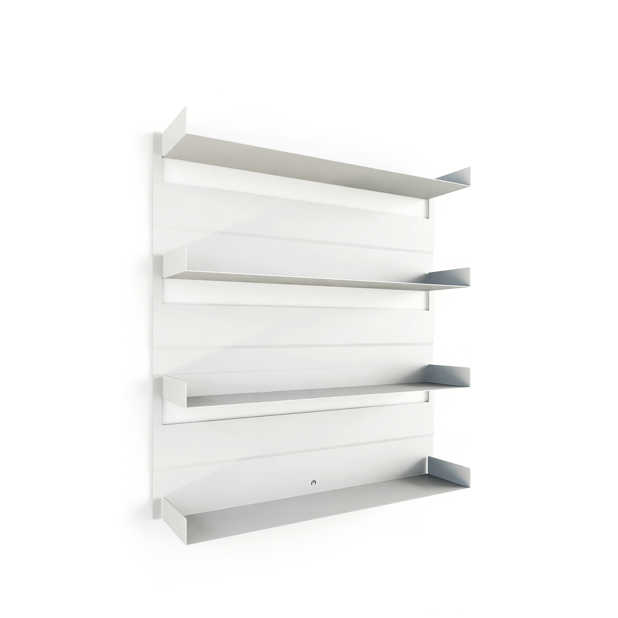 METALLBUDE // ARIS - WALL SHELF | WHITE - 4 SHELVES