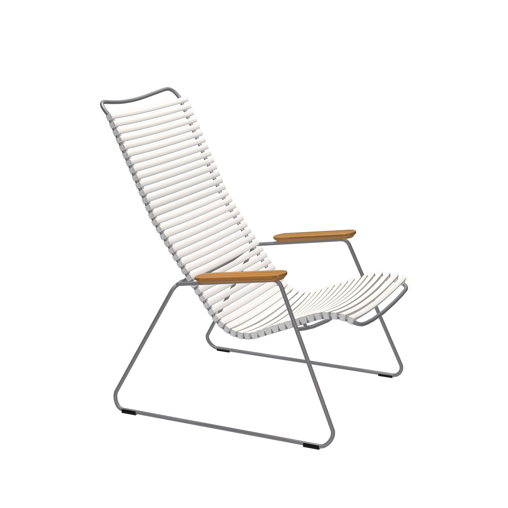 Houe // CLICK Lounge Chair - Gartensessel, Muted white