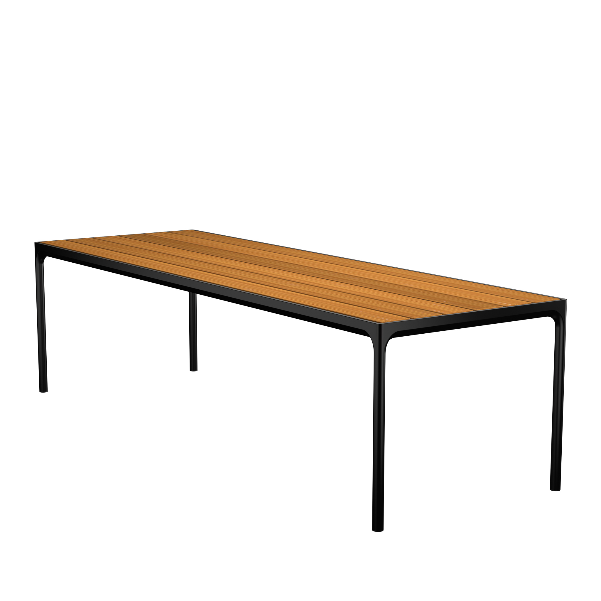 Houe // FOUR Table - Outdoor table, 270x90cm, bamboo, black