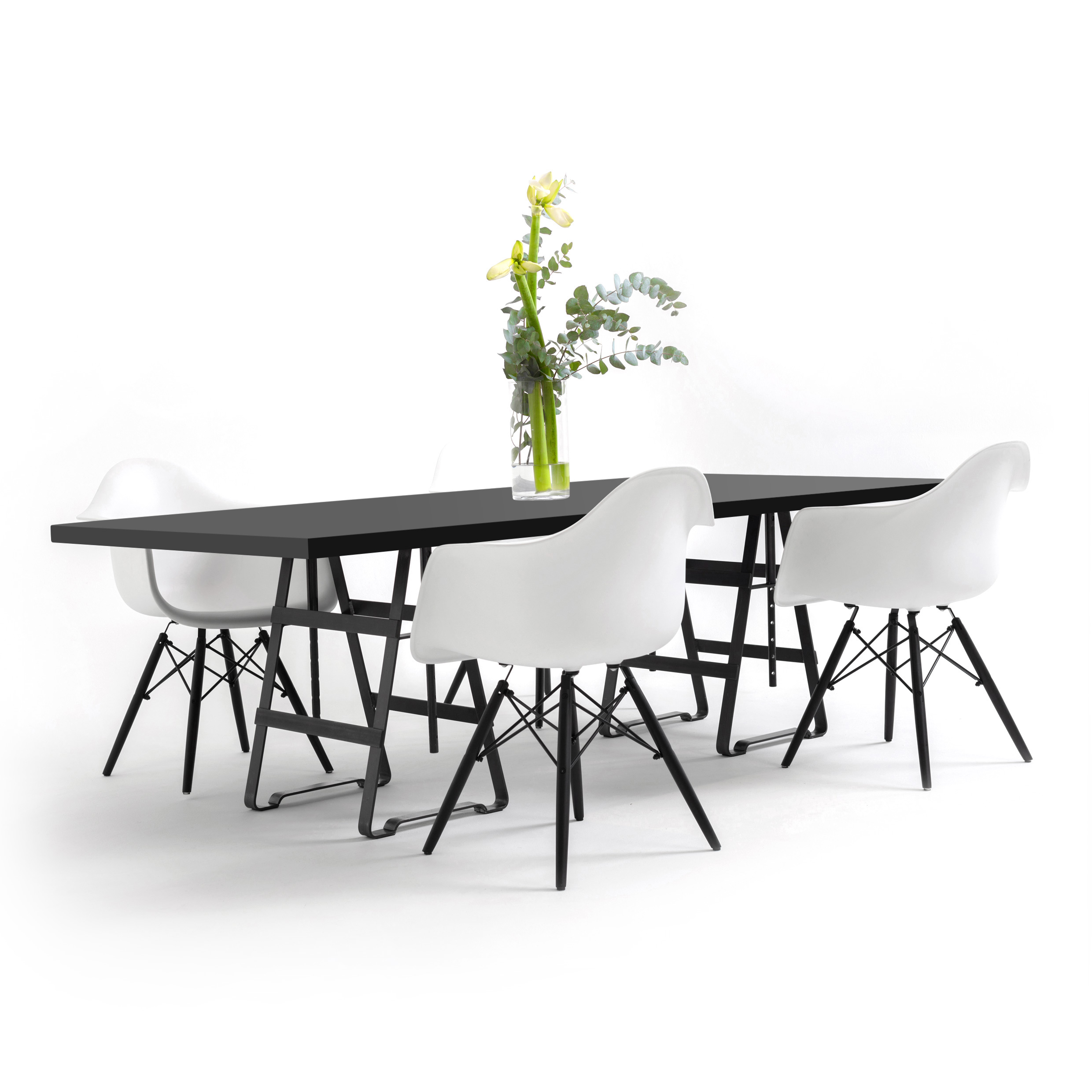 FORM EXCLUSIV // KUNO - TISCH | FENIX | SCHWARZ  - SCHWARZ - LACKAFFE BLACK - 260CM X 100CM X 4CM