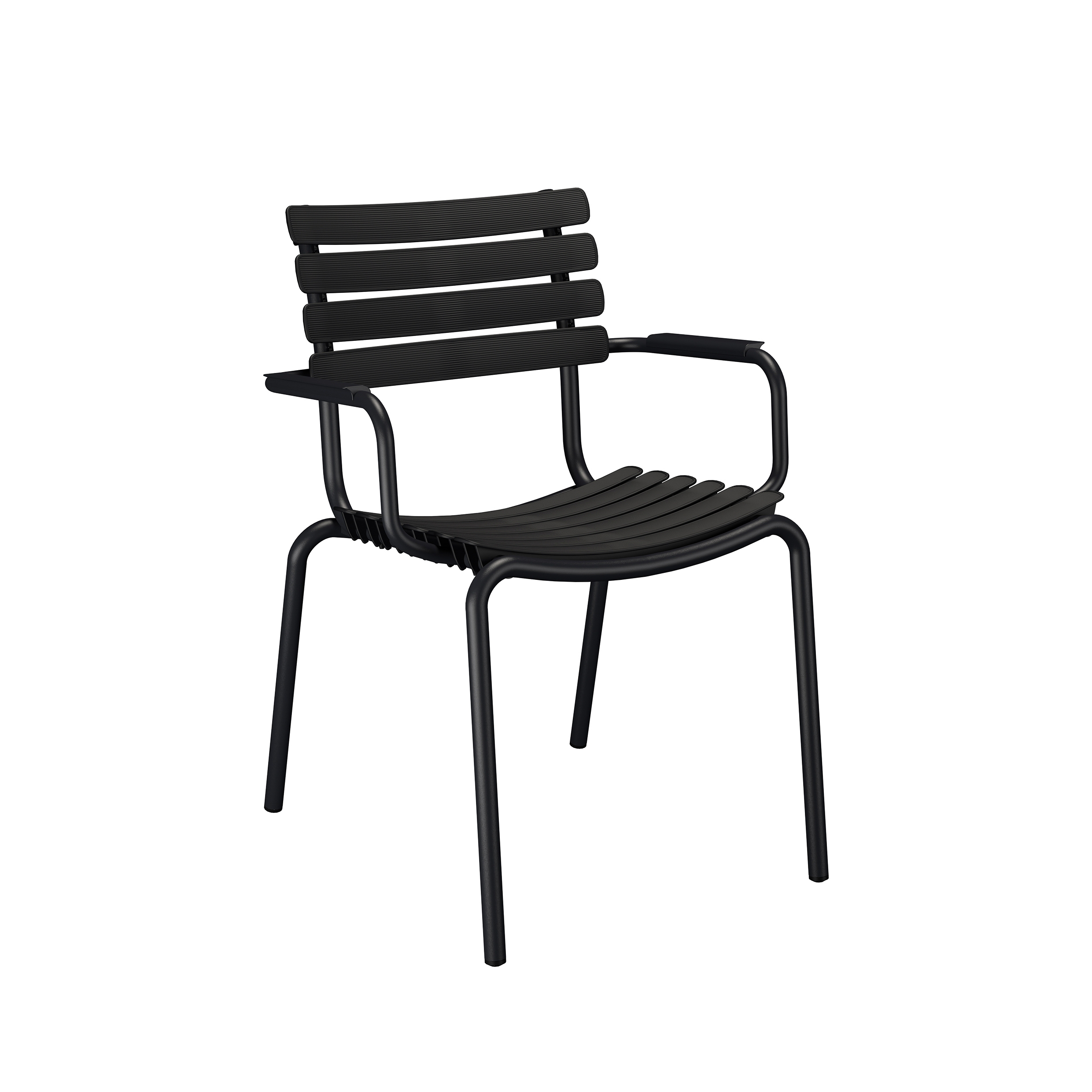 Houe // ReCLIPS Dining Chair - garden chair, armrest black, color black