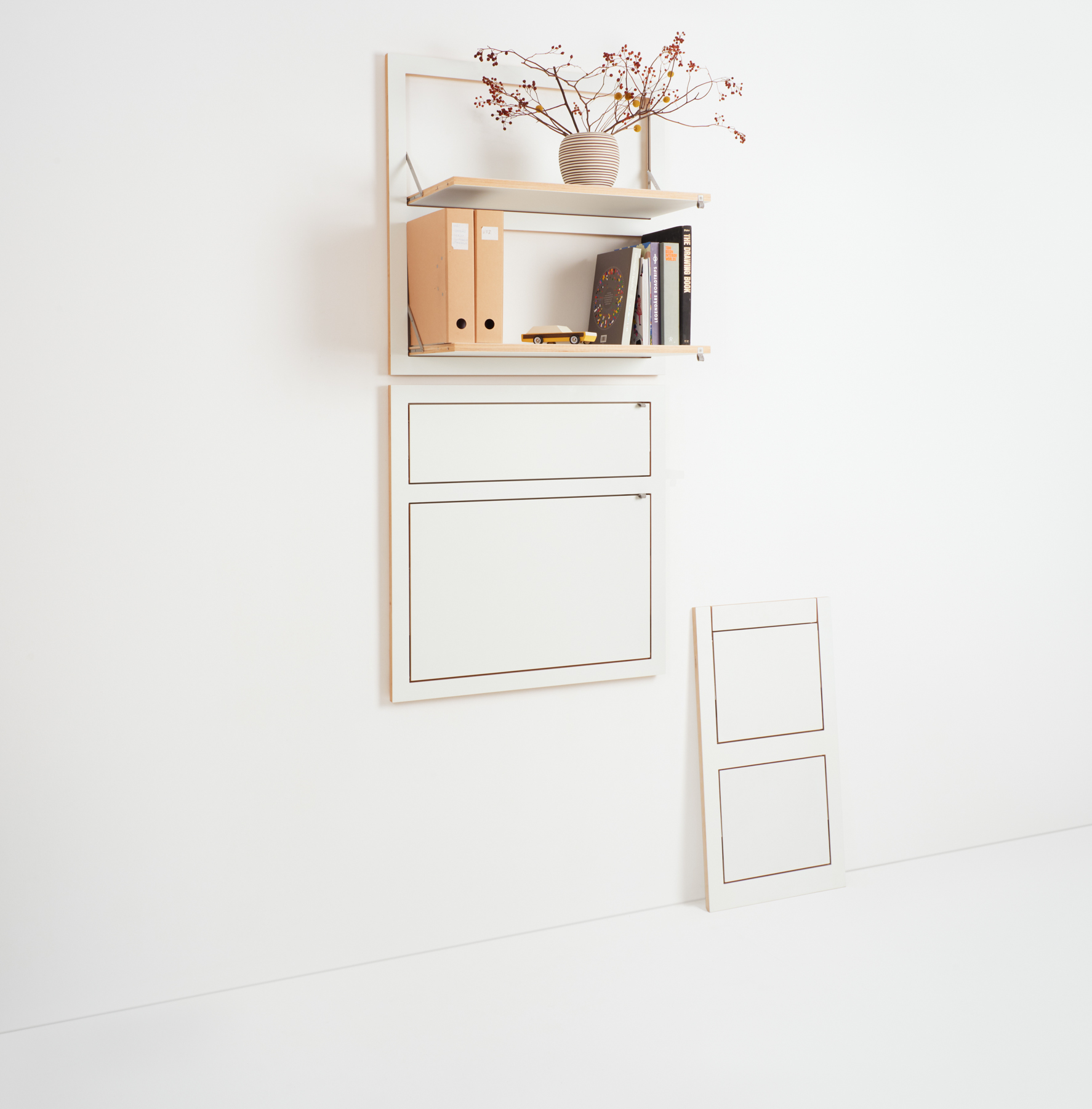 AMBIVALENZ // FLÄPPS - WALL DESK/SECRETARY | 80X80-2 | WHITE