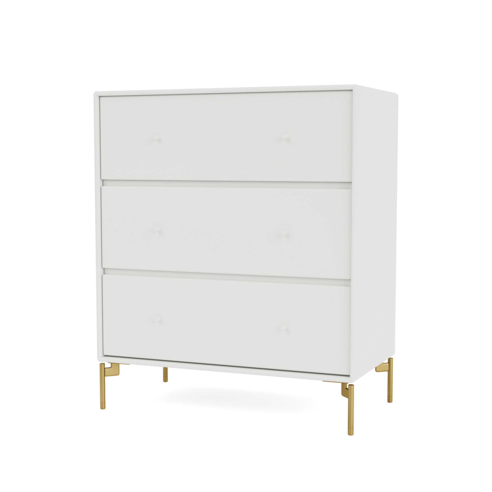 MONTANA // CARRY - CHEST OF DRAWERS WITH 3 DRAWERS | 01 WHITE | LEG COLOR BRASS