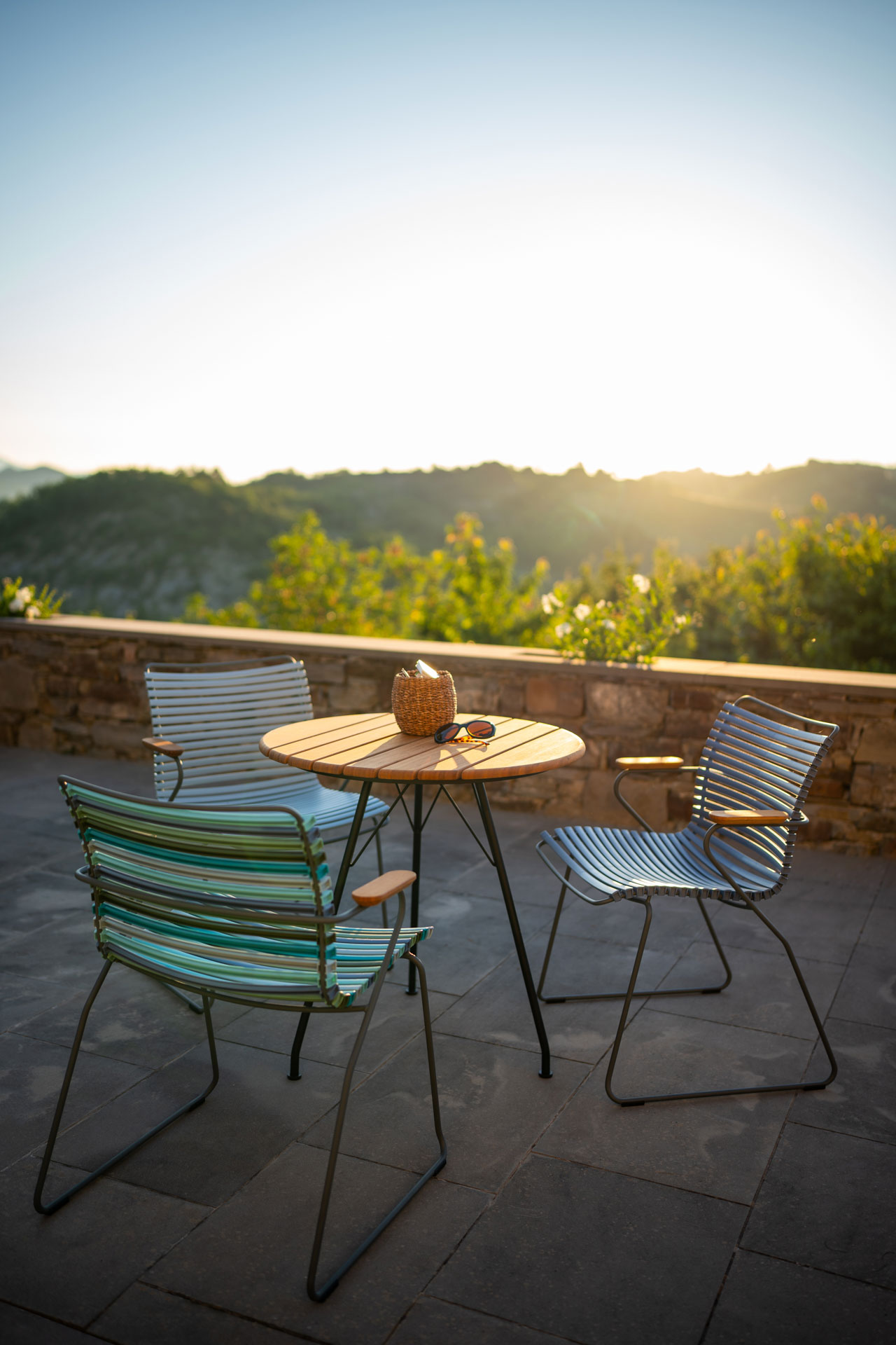 Houe // CLICK Dining Chair - garden chair with armrest, muted white