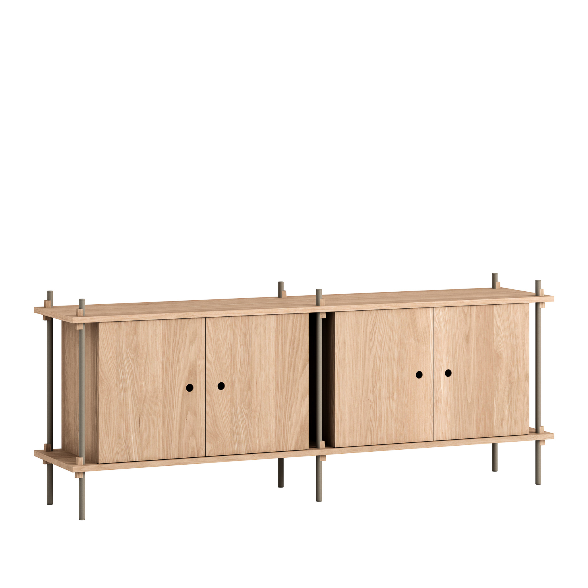 MOEBE // SIDEBOARD - S.65.2.D | 65CM x 163CM | EICHE GEÖLT | BEINE IN WARMGRAU